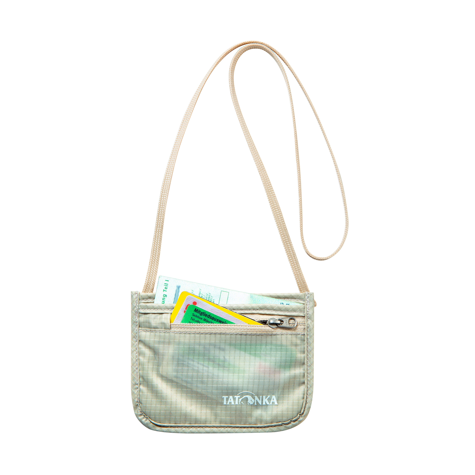 Zubehor, Tasche, Handtasche, Geldbörse, Tragetasche, Tatonka Skin ID Pocket natural silber Brustbeutel - Detailansicht