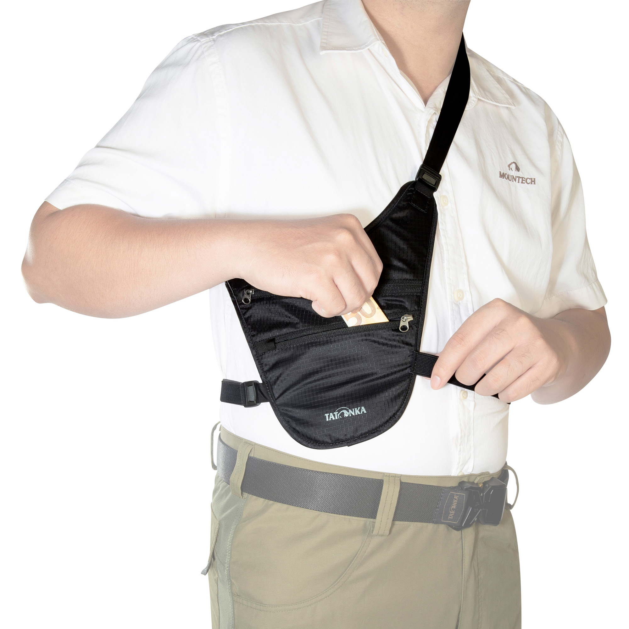 Zubehor, Formelle Kleidung, Krawatte, Hemd, Handtasche, Tatonka Skin Chest Holster black schwarz Geldbeutel - Detailansicht