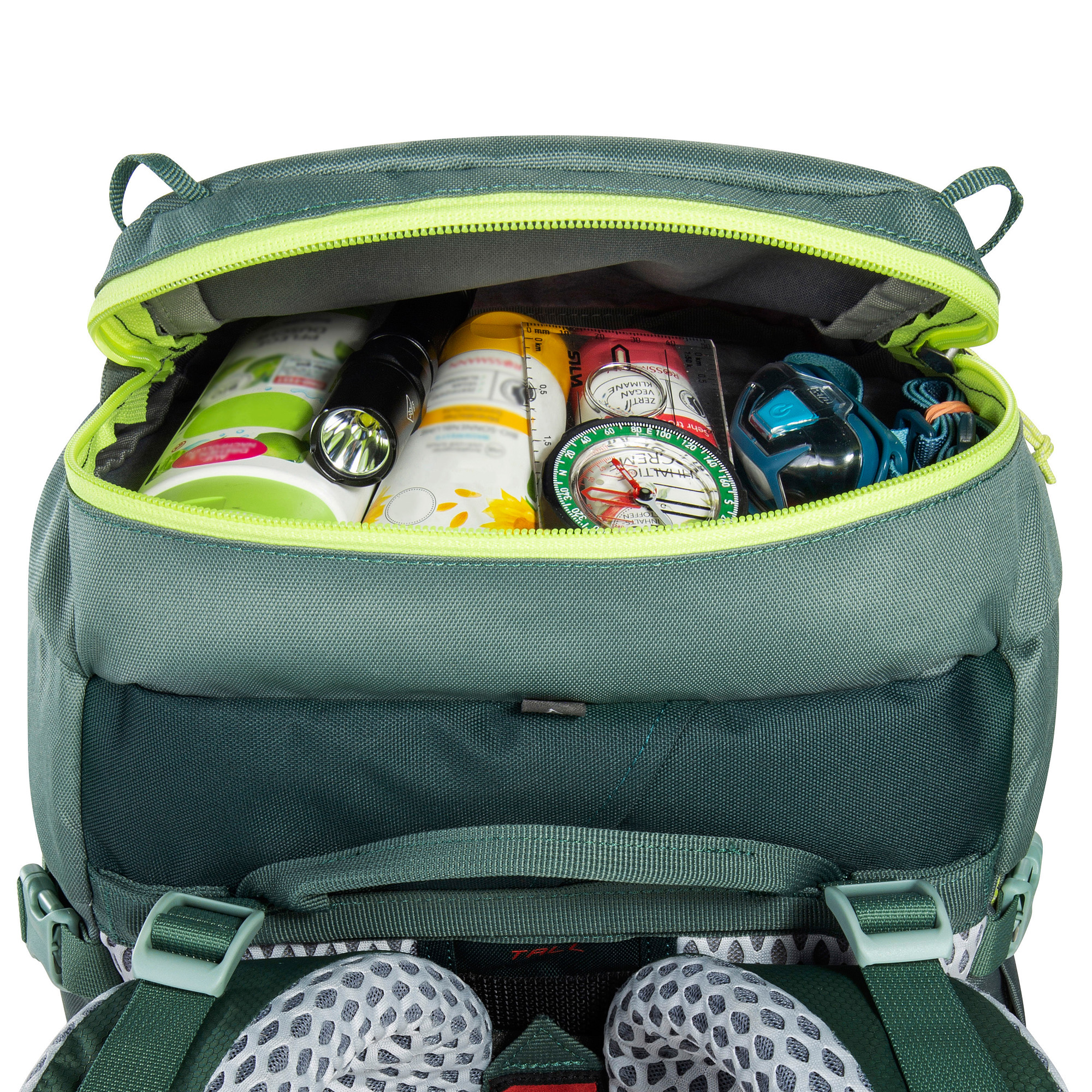 Erste Hilfe, Tasche, Kühler, Gerät, Elektrisches Gerät, Tatonka Yukon 32 JR sage green grün Trekkingrucksäcke - Detailansicht