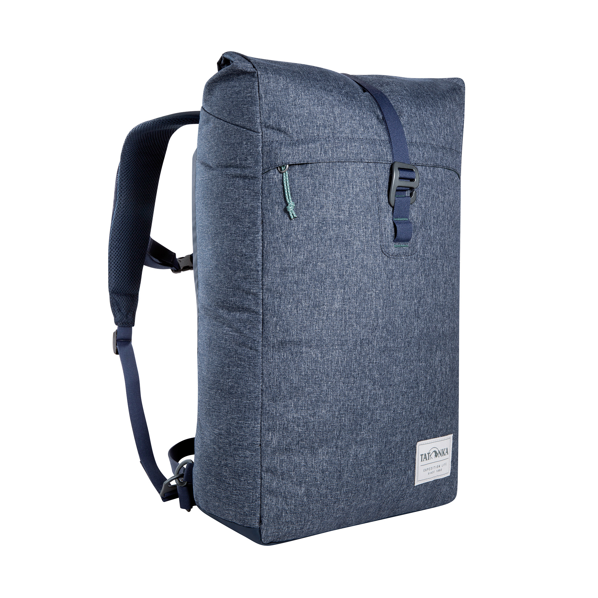 Rucksack, Rucksack, Blau, Stoff, Reißverschluss, Tatonka Traveller Pack 25 navy blue blau Tagesrucksäcke - Ansicht seitlich-vorne