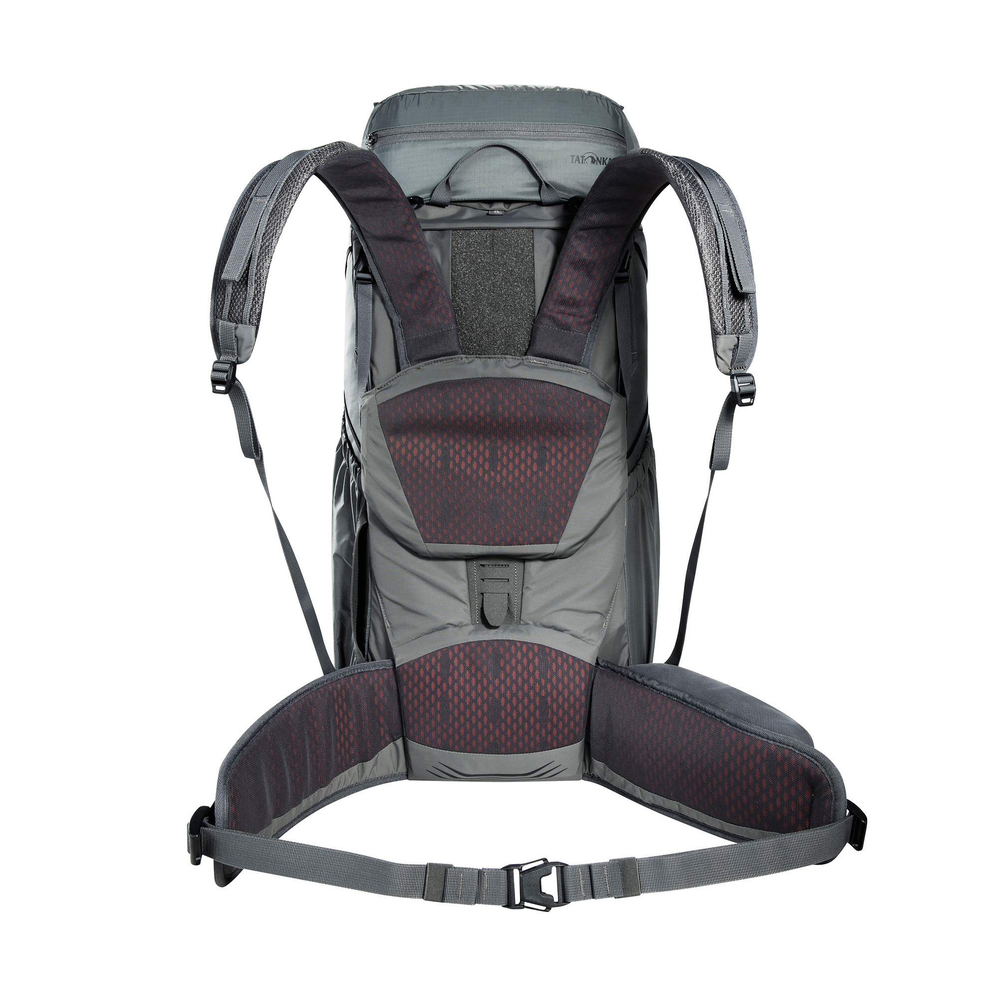 Rucksack, Wandern, Schultergurte, Taillengürtel, Grau, Tatonka Pyrox Lite 48+10 titan grey grau - Detailansicht