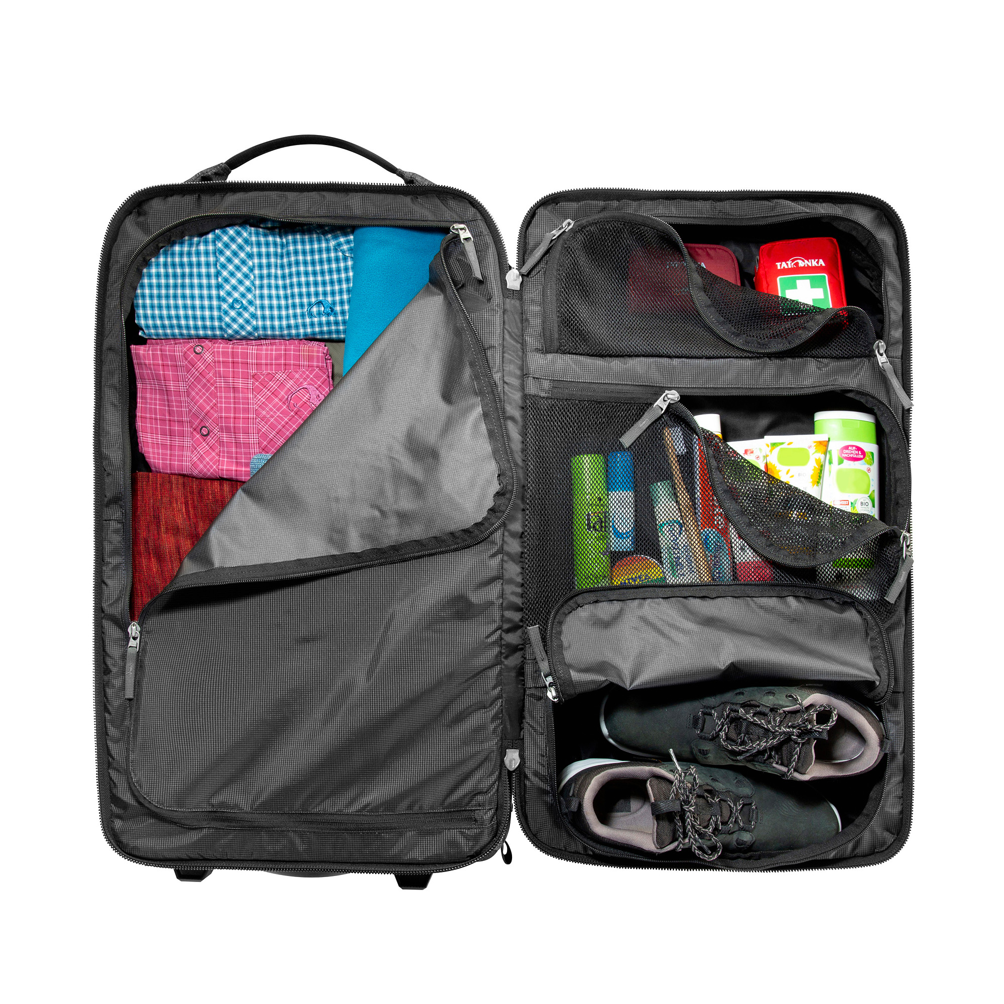 Erste Hilfe, Gepäck, Tatonka Travel Roller 60 black schwarz Trolleys & Koffer - Detailansicht