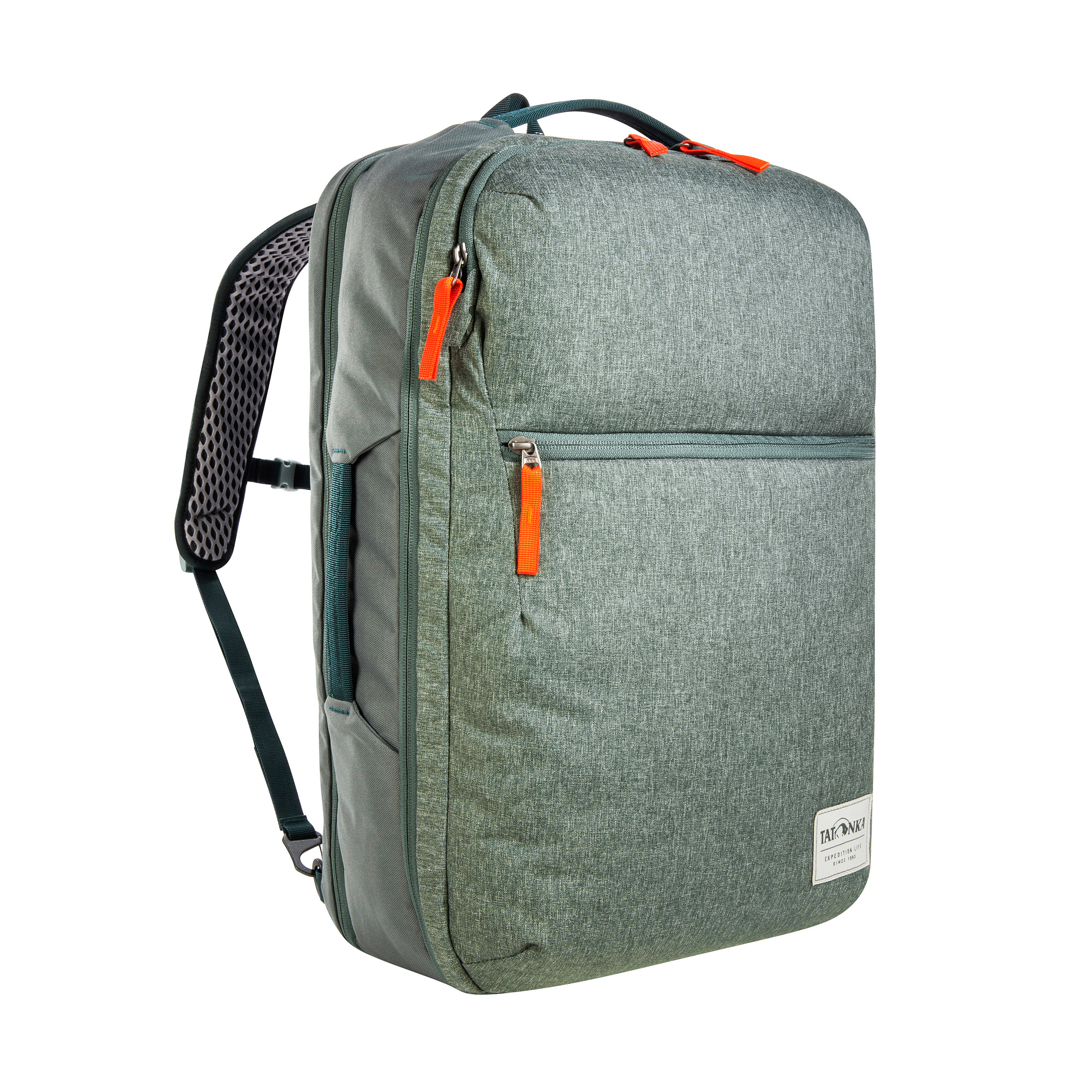 Tasche, Rucksack, Tatonka Flightcase 40 sage green grün Reiserucksäcke - Ansicht seitlich-vorne