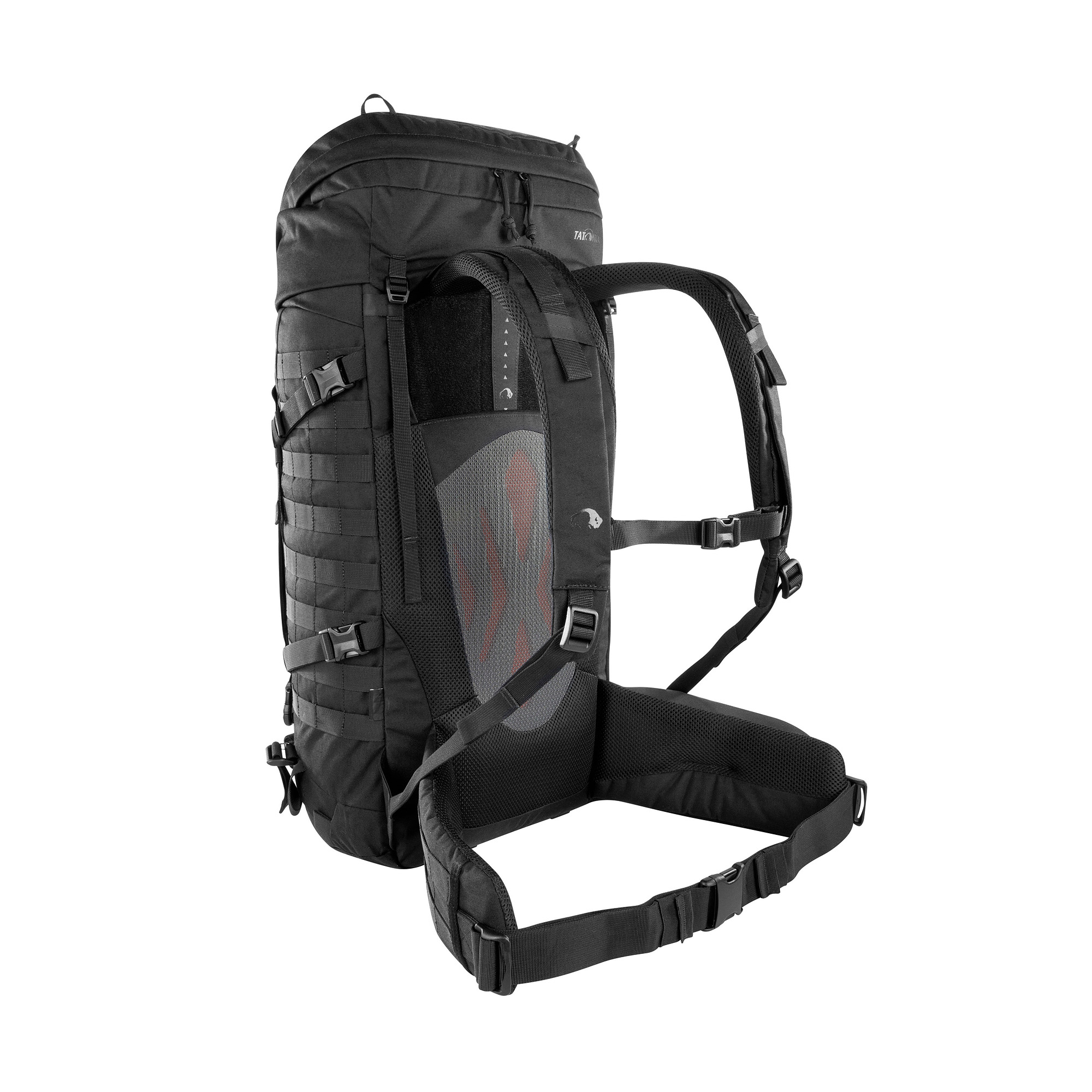 Tasche, Rucksack, Tatonka Pyrox 45+10 BC black schwarz Trekkingrucksäcke - Ansicht seitlich-hinten