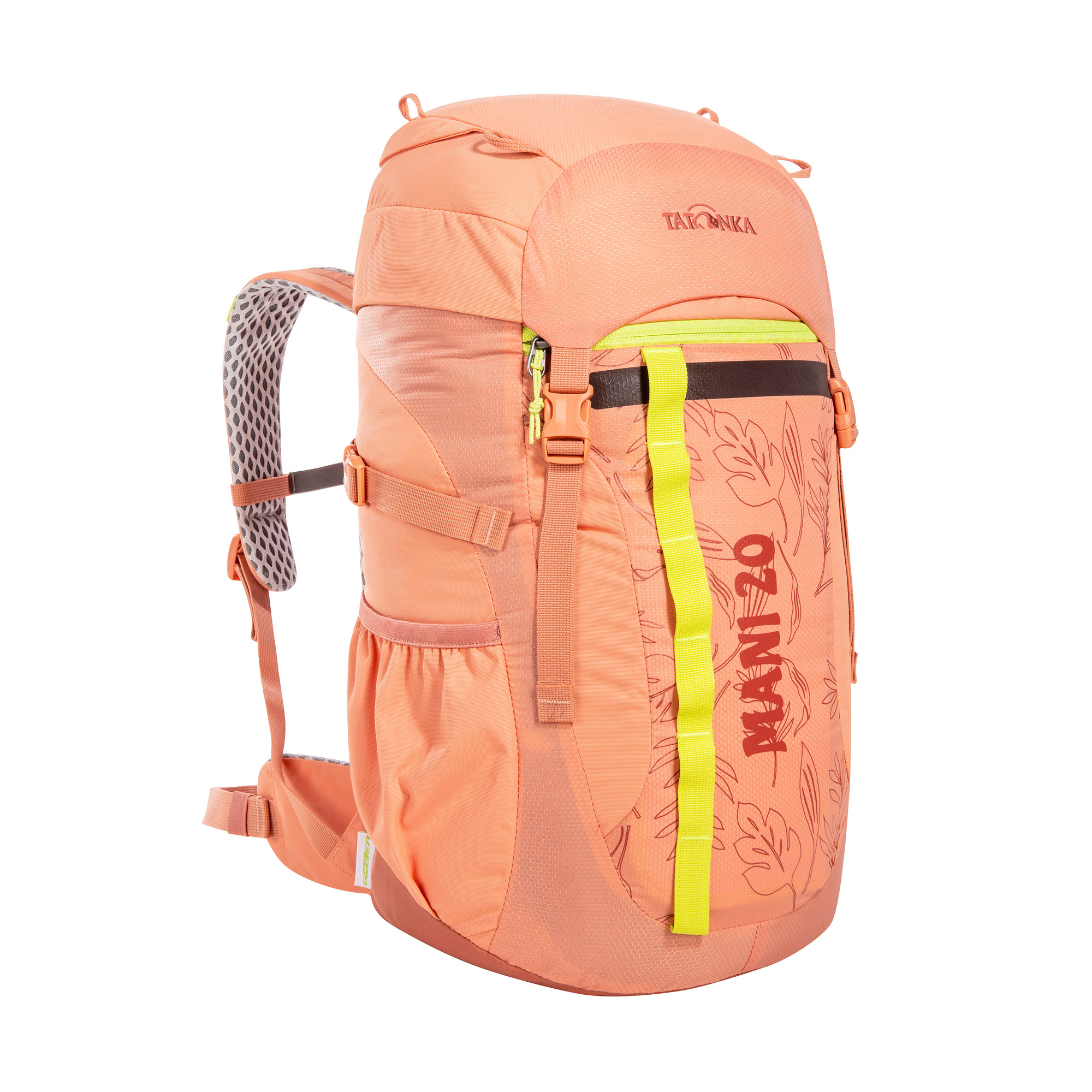 Tatonka Mani 20 apricot gelb Kinderrucksäcke - Ansicht seitlich-vorne Tasche, Rucksack, Tatonka Mani 20 apricot gelb Kinderrucksäcke - Ansicht seitlich-vorne
