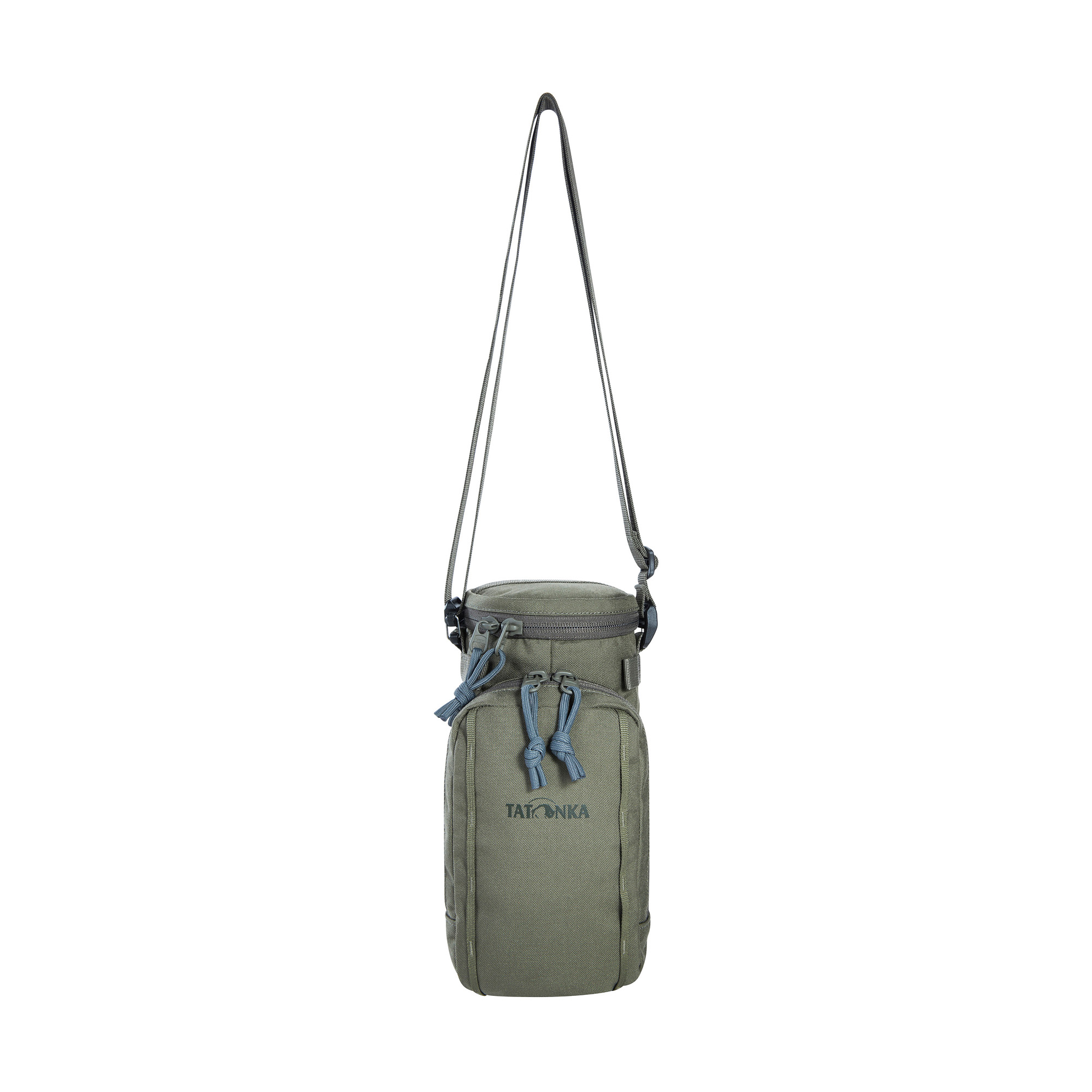 Zubehor, Tasche, Handtasche, Tatonka Bottle Pouch 1l BC stone grey olive grau Kühltaschen - Ansicht frontal-vorne