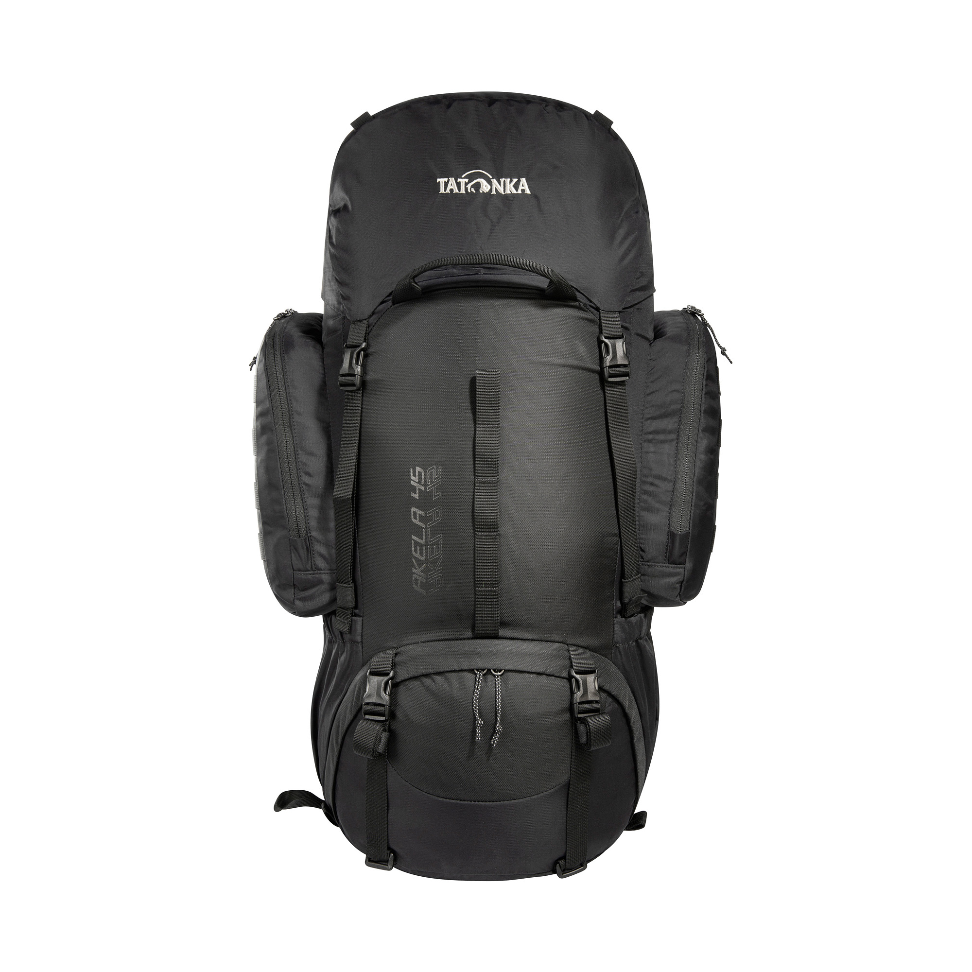 Tatonka Akela 45 black schwarz Trekkingrucksäcke - Ansicht frontal-vorne Tasche, Rucksack, Tatonka Akela 45 black schwarz Trekkingrucksäcke - Ansicht frontal-vorne