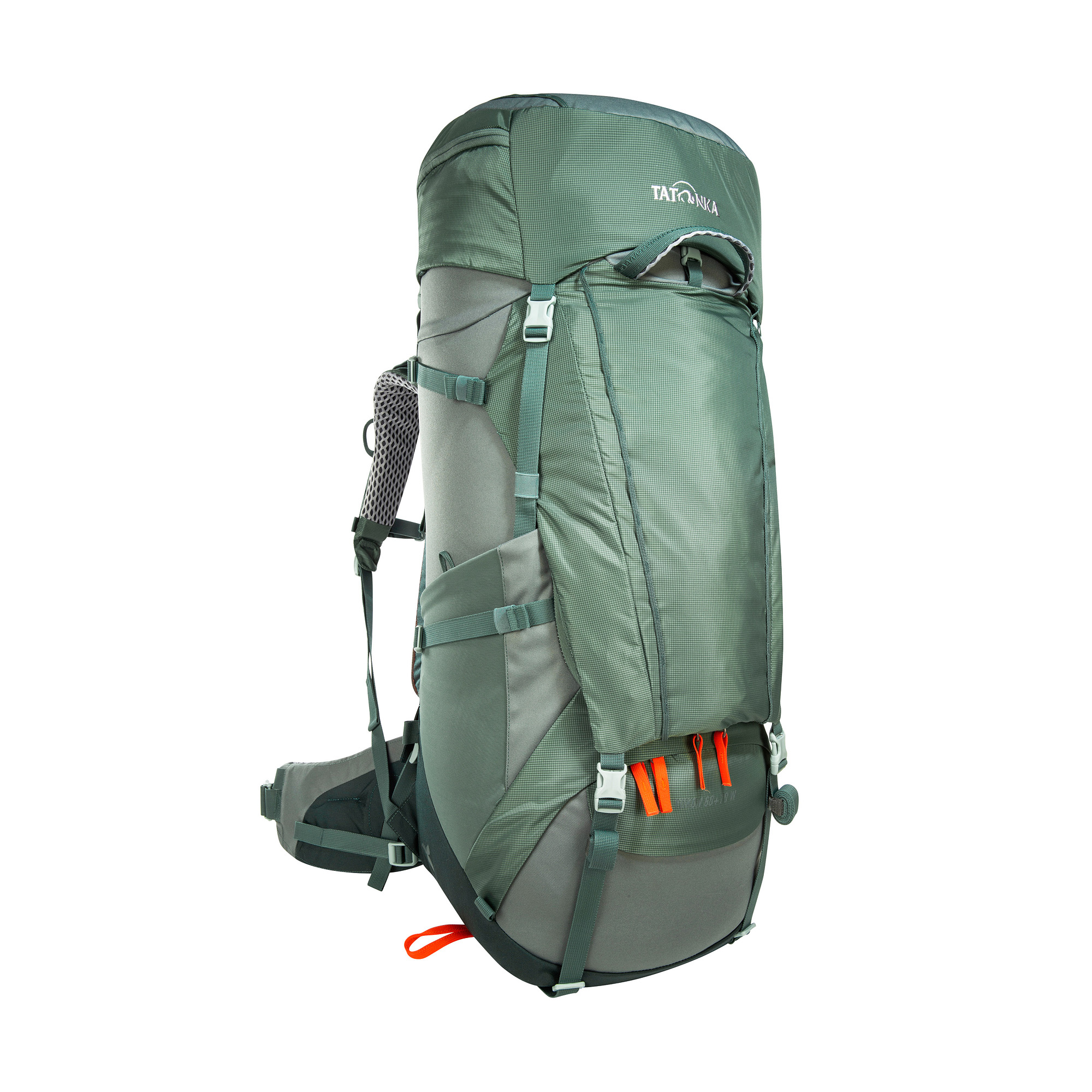 Tatonka Yukon 60+10 Women sage green grün Trekkingrucksäcke - Ansicht seitlich-vorne Tasche, Rucksack, Tatonka Yukon 60+10 Women sage green grün Trekkingrucksäcke - Ansicht seitlich-vorne