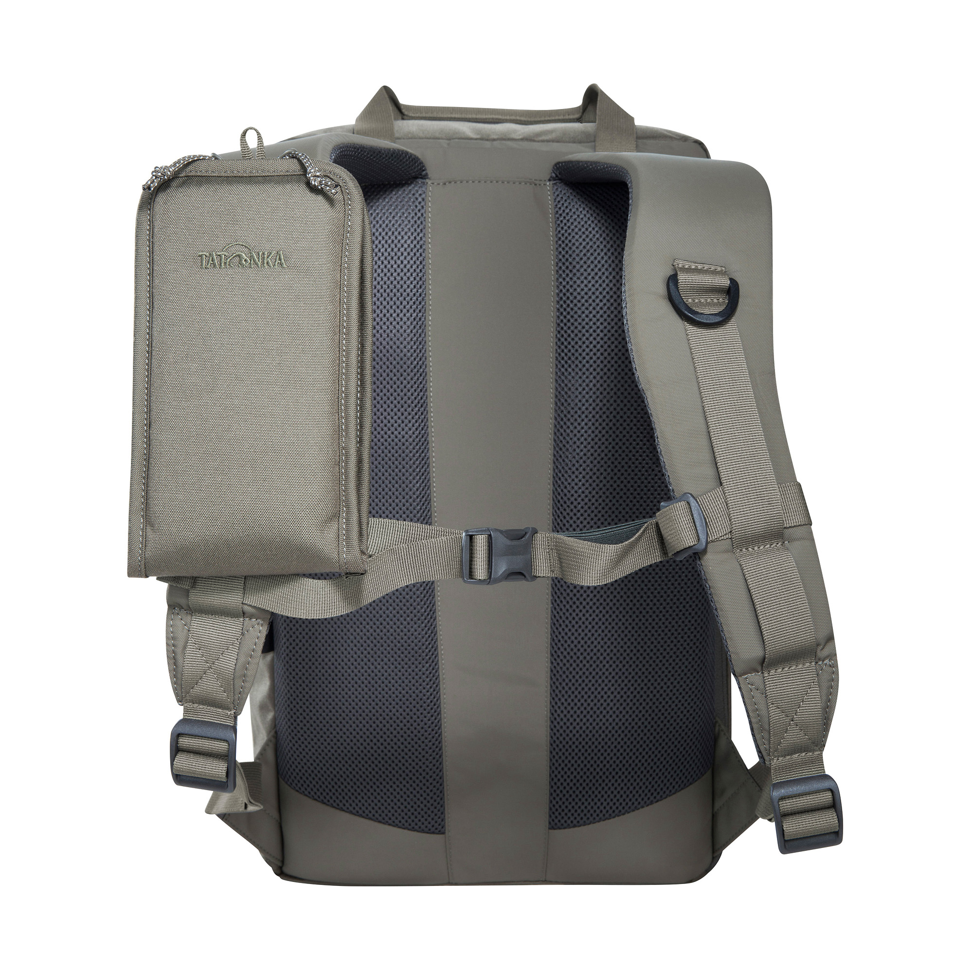 Rucksack, Rucksack Gewicht, Taschen, Gepolsterte Rückseite, Umhängetasche, Tatonka Smartphone Pouch 6,9" BC stone grey olive grau - Detailansicht
