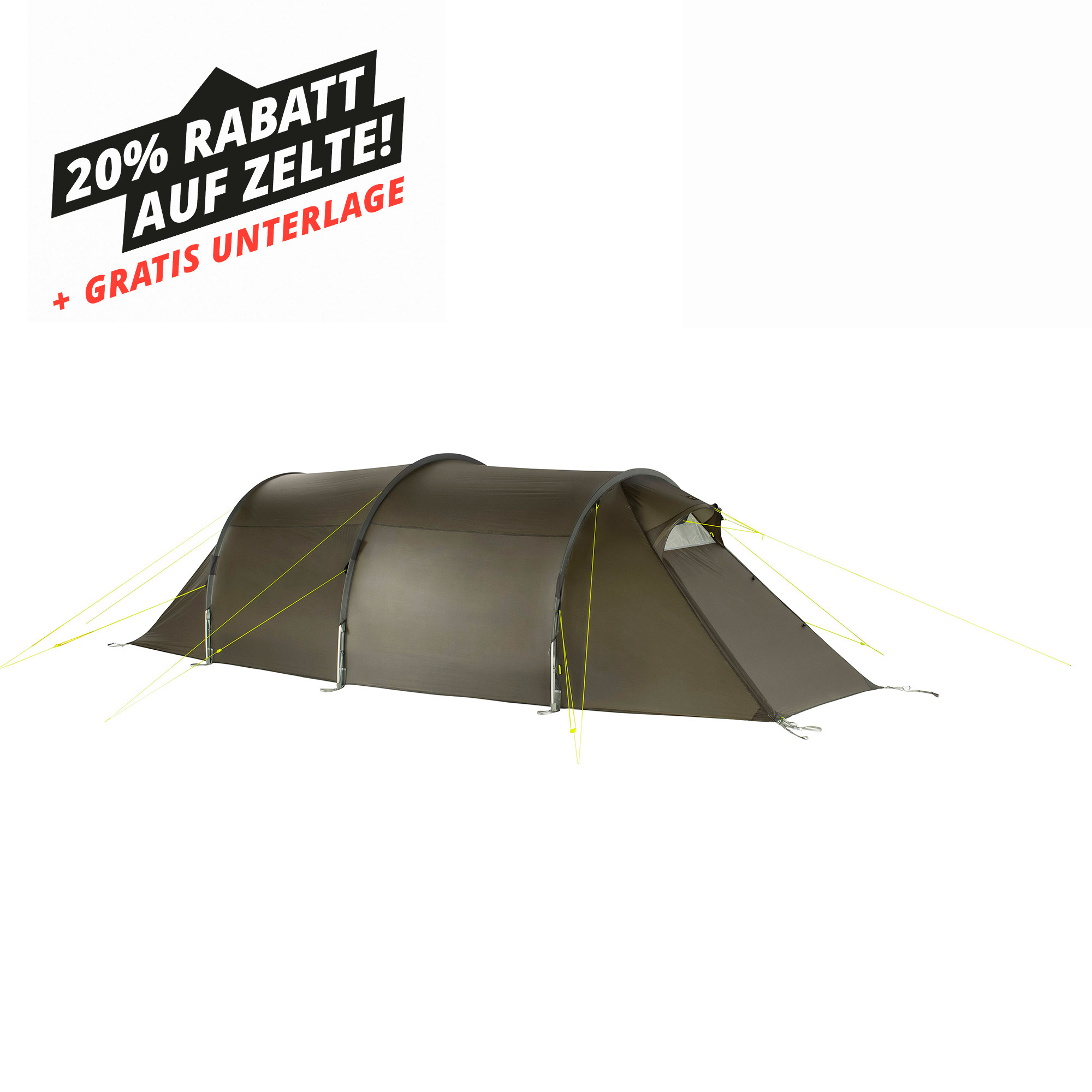 Zelt, Campen, Zelt in den Bergen, Natur, Draußen, Zelt, Campen, Zelt in den Bergen, Natur, Draußen, Zelt, Campen, Zelt in den Bergen, Natur, Draußen, Tatonka Rokua 2 stone grey olive grau 2-Personen-Zelte - Ansicht seitlich-vorne