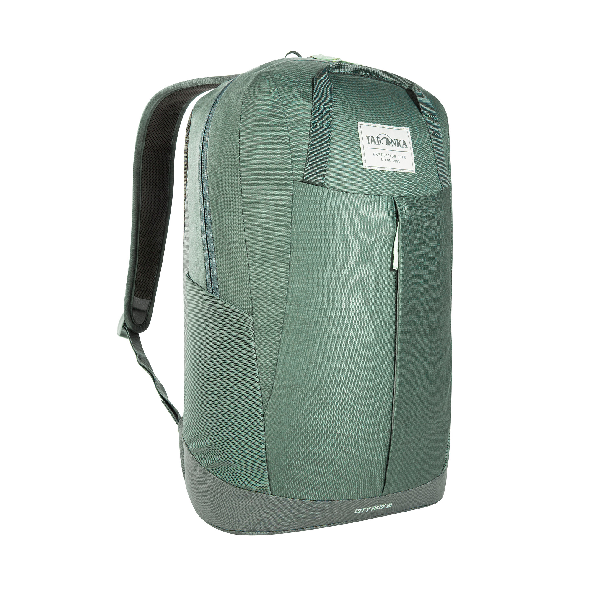 Tatonka City Pack 20 Kapok sage green grün Tagesrucksäcke - Ansicht seitlich-vorne Tasche, Rucksack, Tatonka City Pack 20 Kapok sage green grün Tagesrucksäcke - Ansicht seitlich-vorne