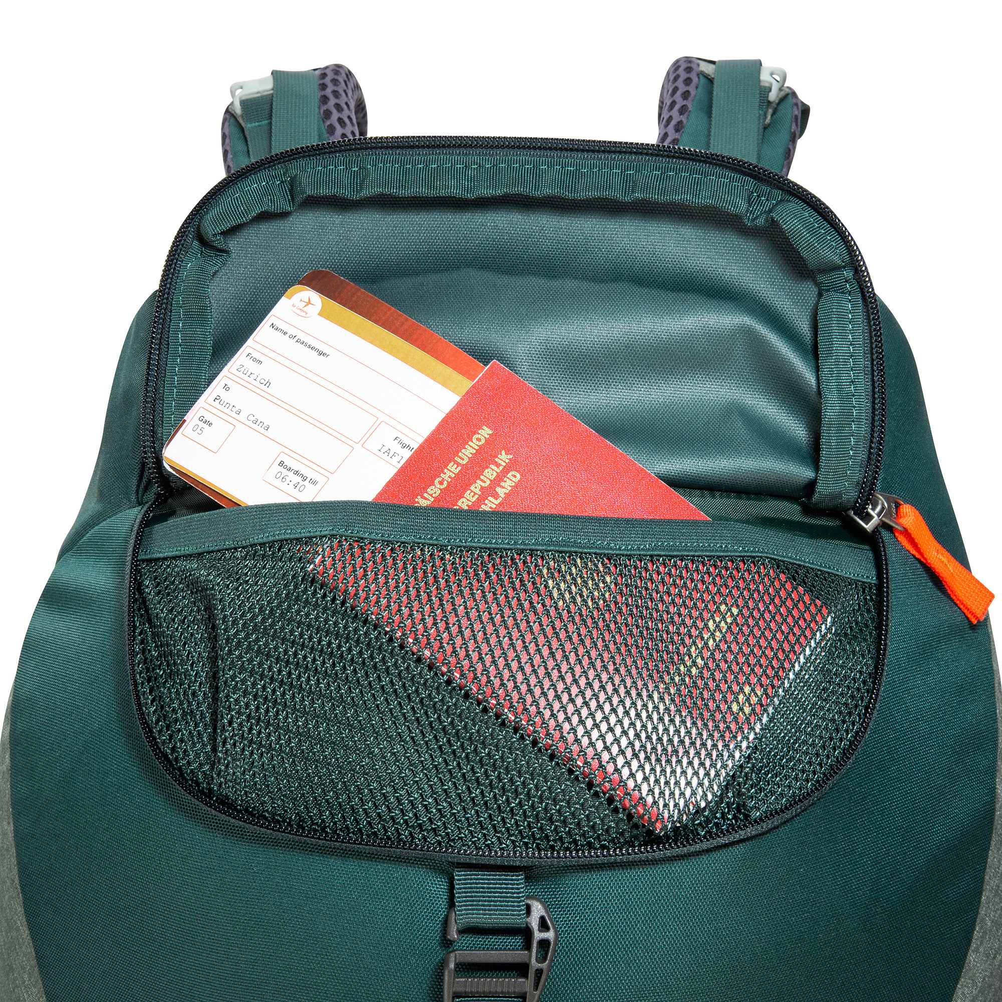 Tasche, Rucksack, Zubehör, Handtasche, Tatonka Great Escape 50+15 Women sage green grün Reiserucksäcke - Detailansicht