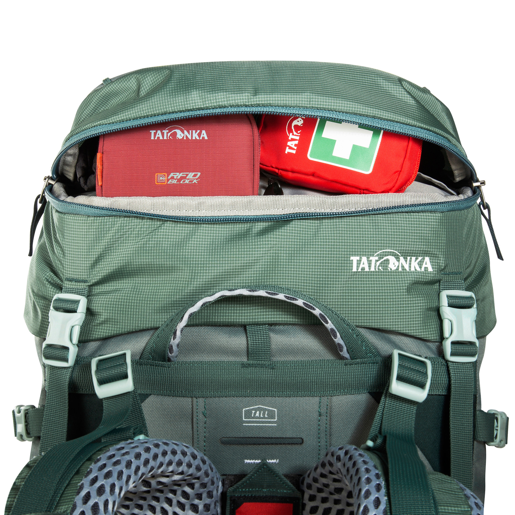 Tatonka Yukon 50+10 sage green grün Trekkingrucksäcke - Detailansicht Tasche, Erste Hilfe, Rucksack, Tatonka Yukon 50+10 sage green grün Trekkingrucksäcke - Detailansicht