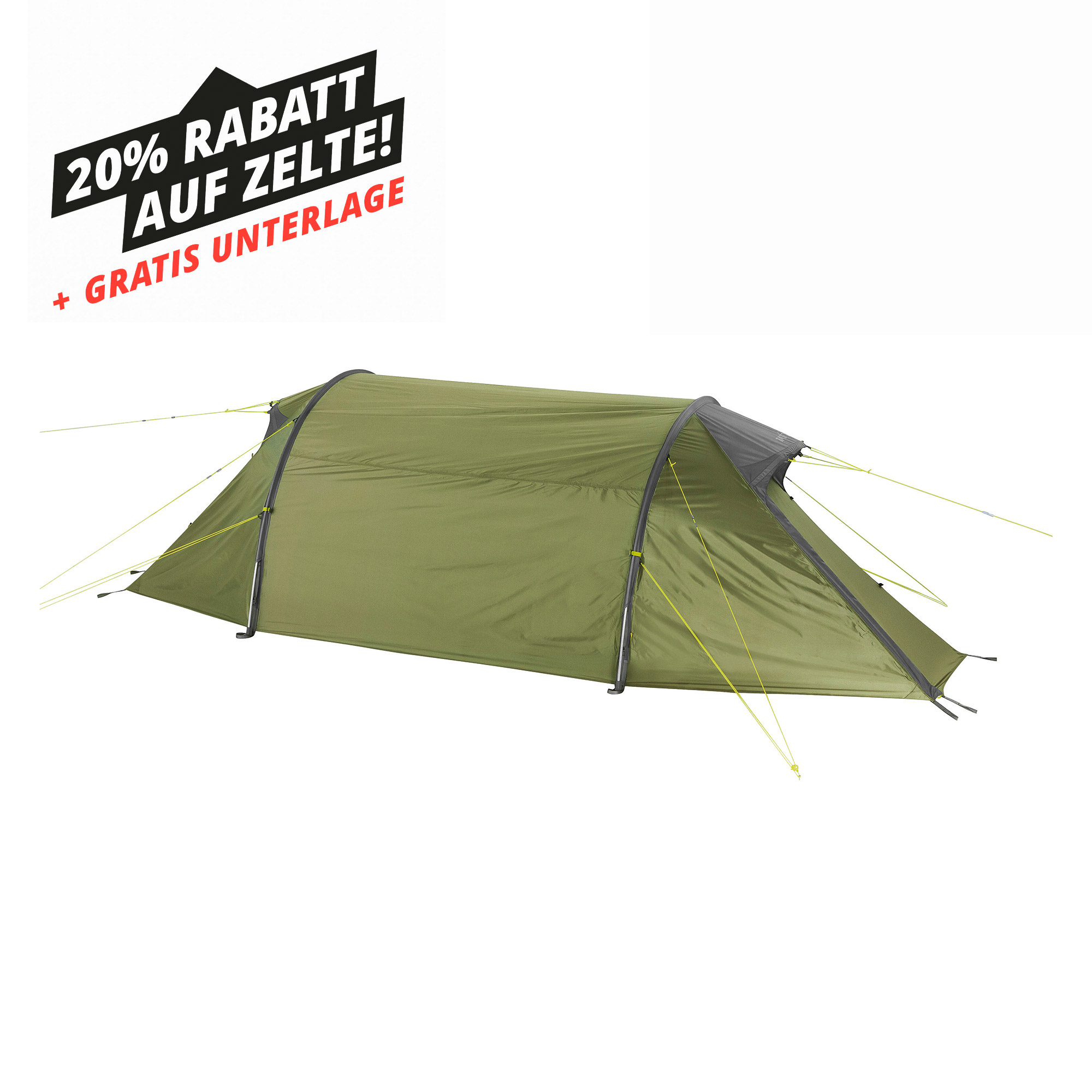 Zelt, Campen, Zelt in den Bergen, Natur, Draußen, Zelt, Campen, Zelt in den Bergen, Natur, Draußen, Zelt, Campen, Zelt in den Bergen, Natur, Draußen, Tatonka Arctis 2.235 PU light olive grün 2-Personen-Zelte - Ansicht seitlich-vorne