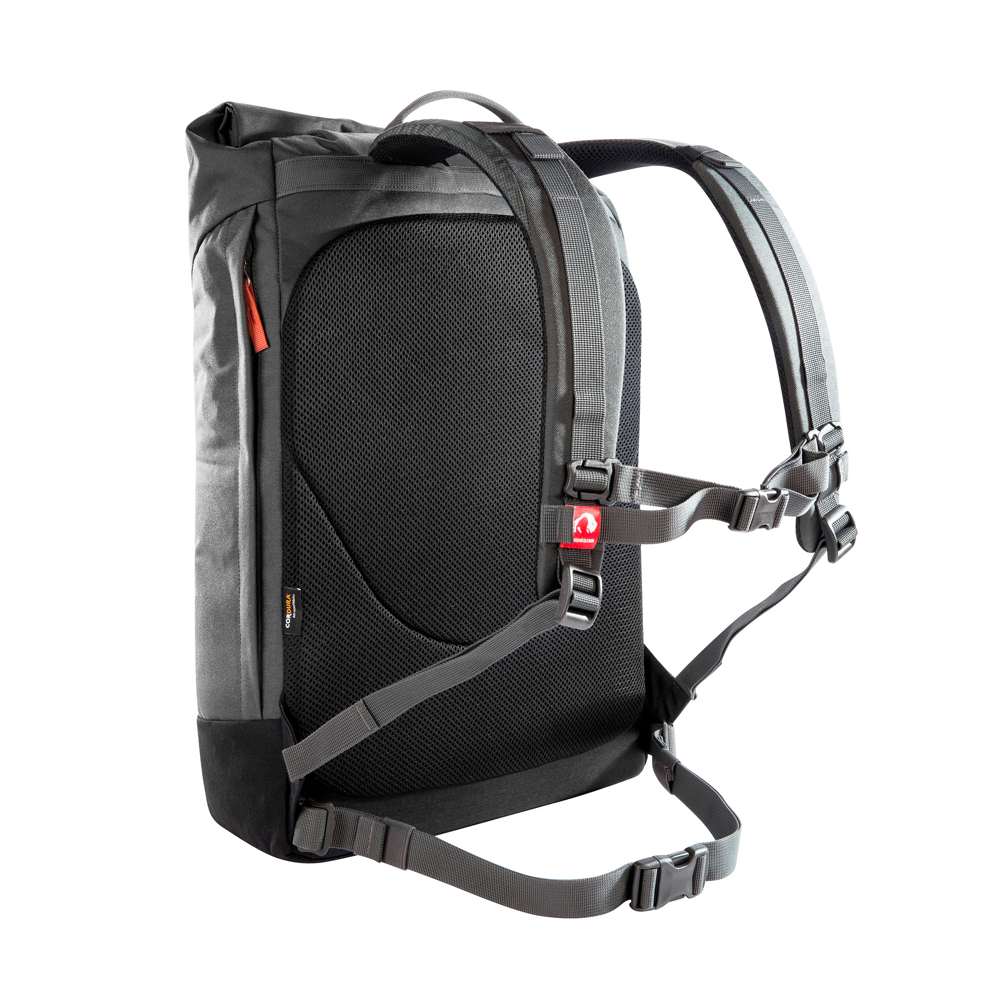 Tatonka Grip Rolltop Pack 34 titan grey grau Tagesrucksäcke - Ansicht seitlich-hinten Tasche, Rucksack, Tatonka Grip Rolltop Pack 34 titan grey grau Tagesrucksäcke - Ansicht seitlich-hinten