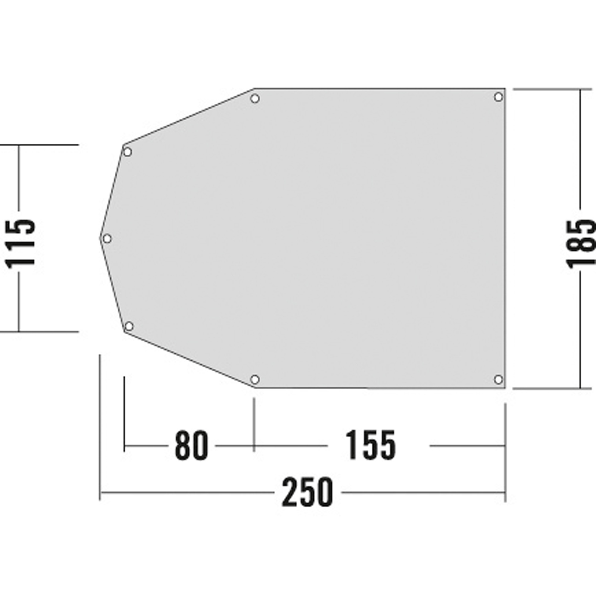 Tatonka Zeltuntl. 250 x 185cm Zeltunterlagen - Ansicht seitlich-vorne Weißes Brett, Tatonka Zeltuntl. 250 x 185cm Zeltunterlagen - Ansicht seitlich-vorne