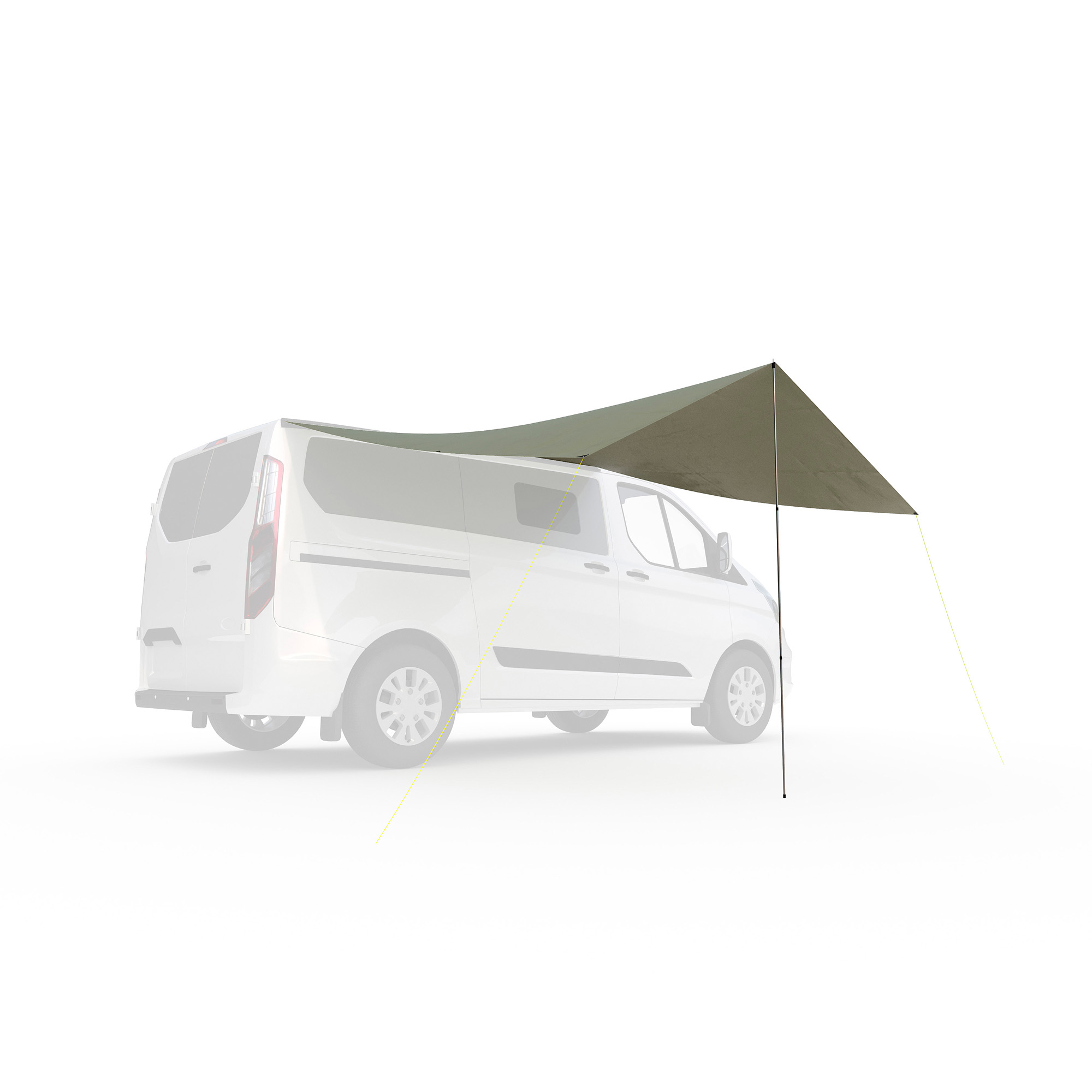 Tatonka Van Tarp TC sand beige braun Tarps - Ansicht seitlich-hinten Baldachin, Wohnwagen, Fahrzeug, Auto, Rad, Tatonka Van Tarp TC sand beige braun Tarps - Ansicht seitlich-hinten