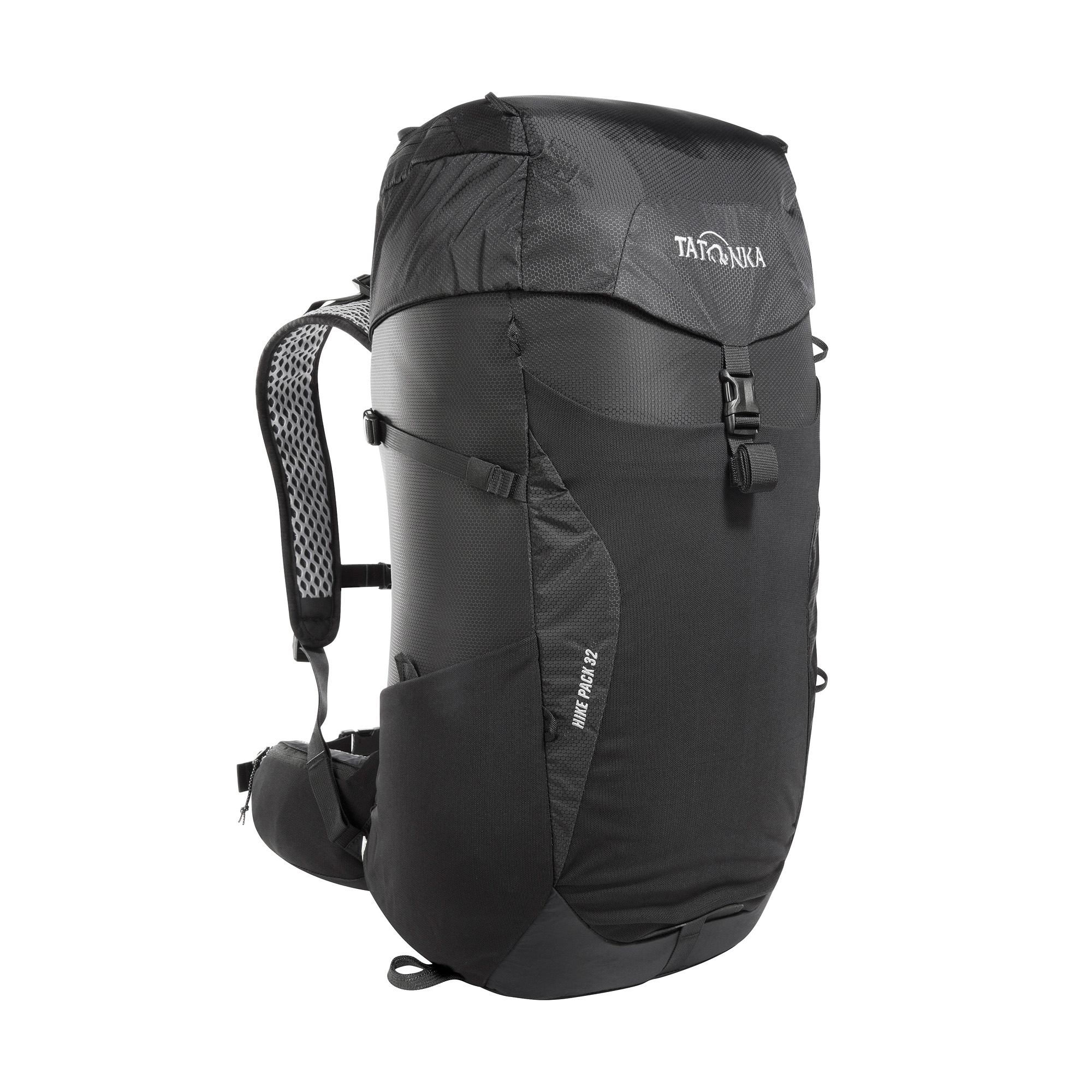 Tatonka Hike Pack 32 black schwarz Wanderrucksäcke - Ansicht seitlich-vorne Tasche, Rucksack, Tatonka Hike Pack 32 black schwarz Wanderrucksäcke - Ansicht seitlich-vorne