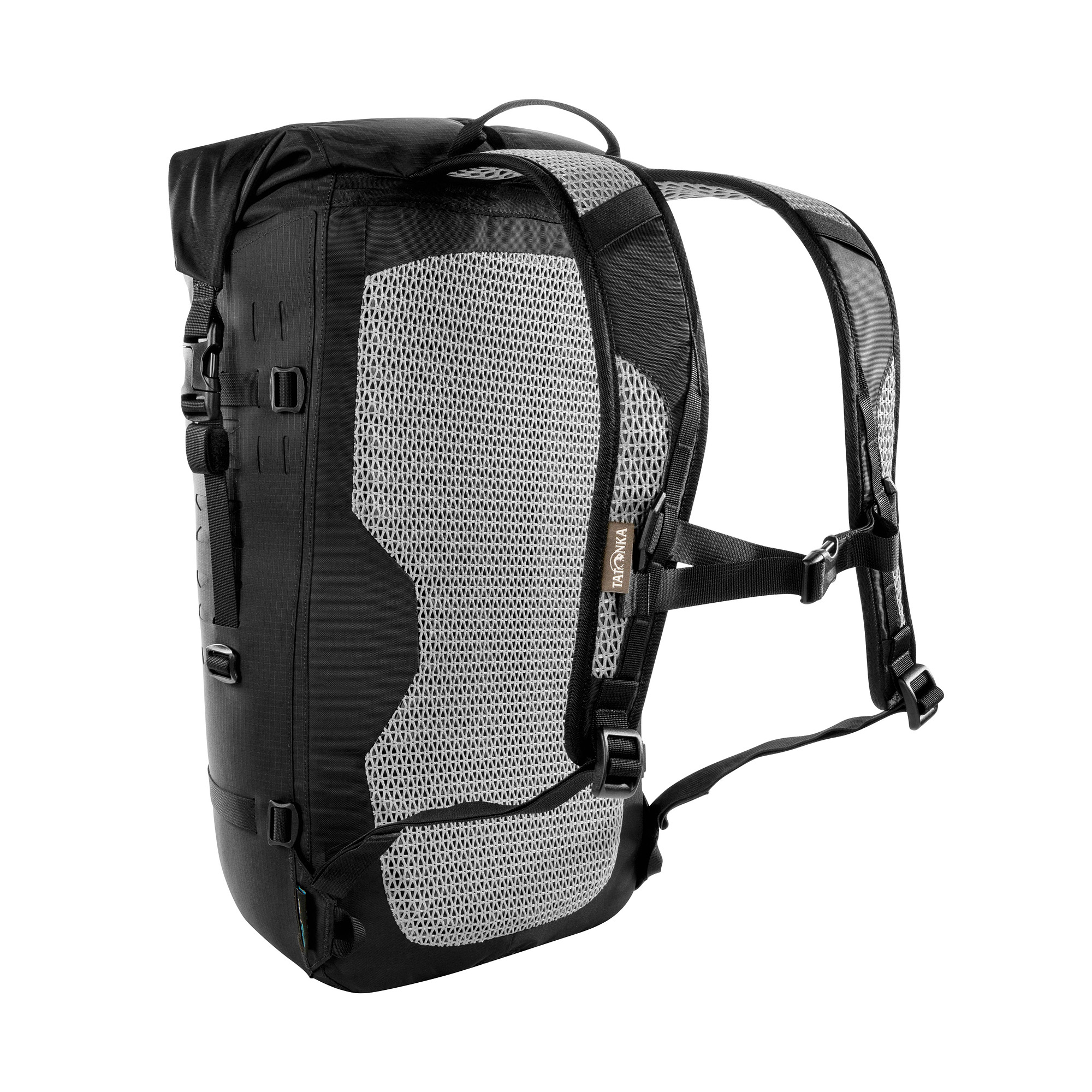 Tasche, Rucksack, Tatonka Rapid Rolltop 35 WP black schwarz Tagesrucksäcke - Ansicht seitlich-hinten