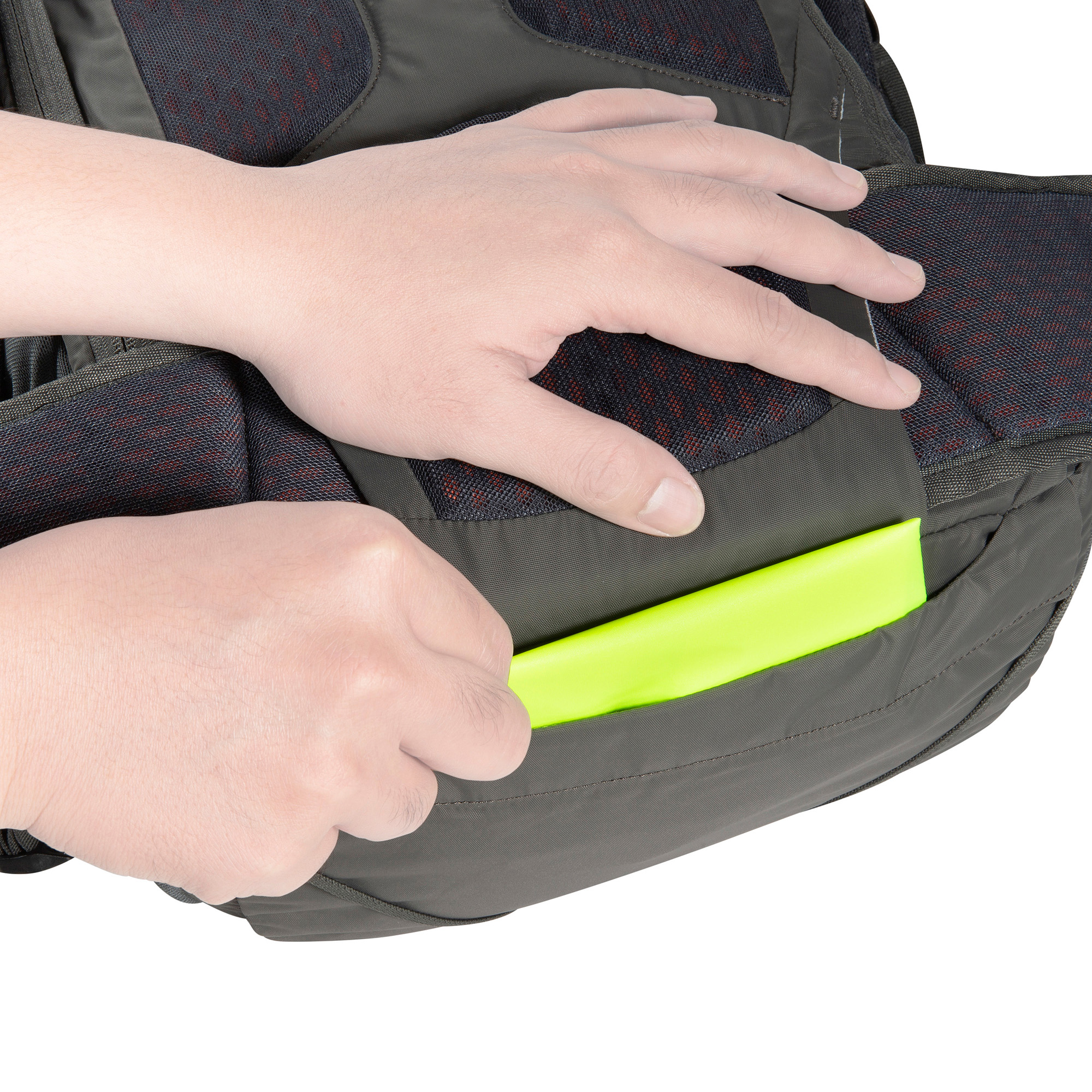 Körperteil, Finger, Hand, Person, Zubehör, Tatonka Norix 27 titan grey grau Trekkingrucksäcke - Detailansicht