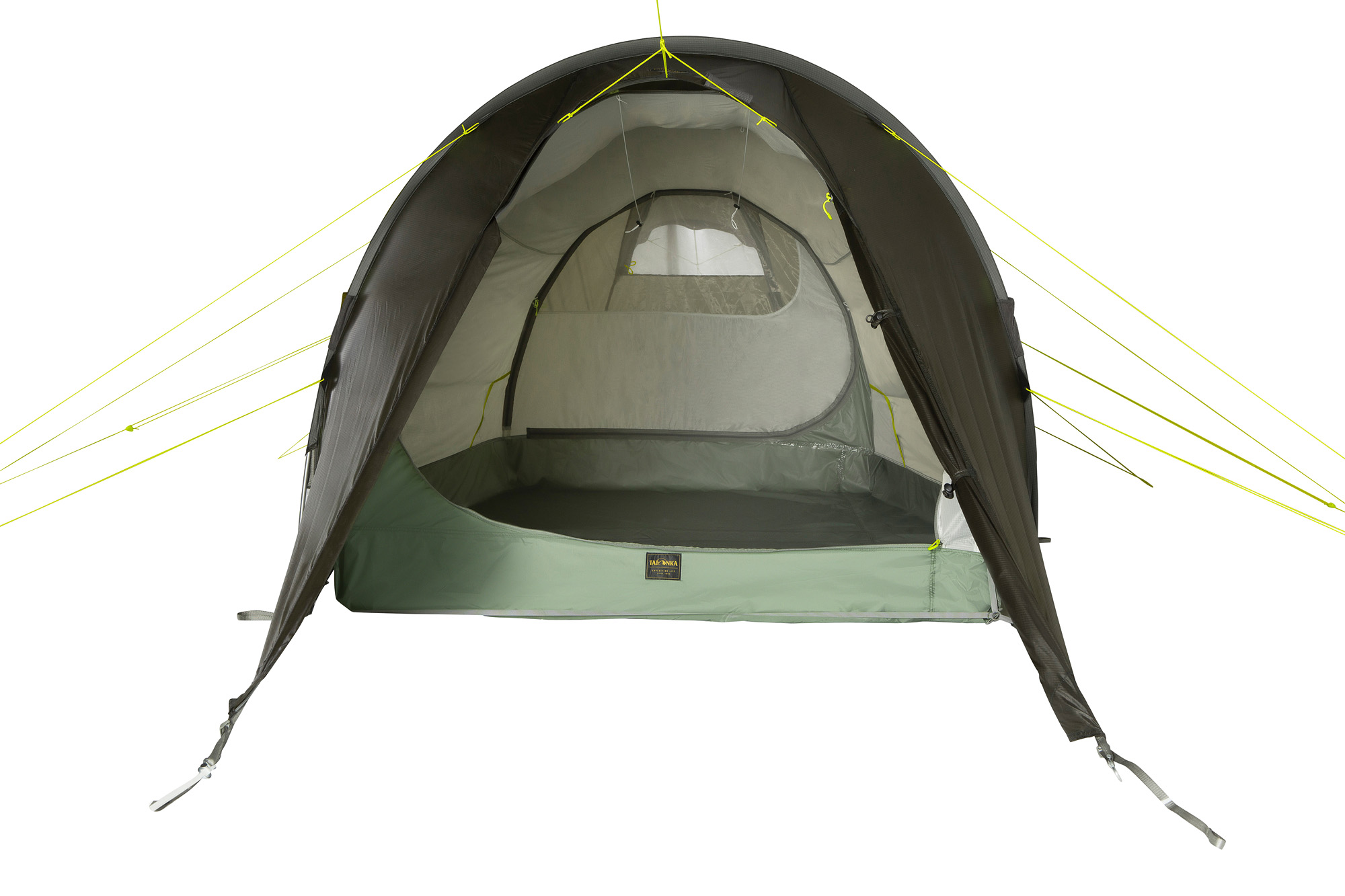 Tatonka Rokua 3 stone grey olive grau 3-Personen-Zelte - Detailansicht Zelt, Campen, Zelt in den Bergen, Natur, Draußen, Tatonka Rokua 3 stone grey olive grau 3-Personen-Zelte - Detailansicht