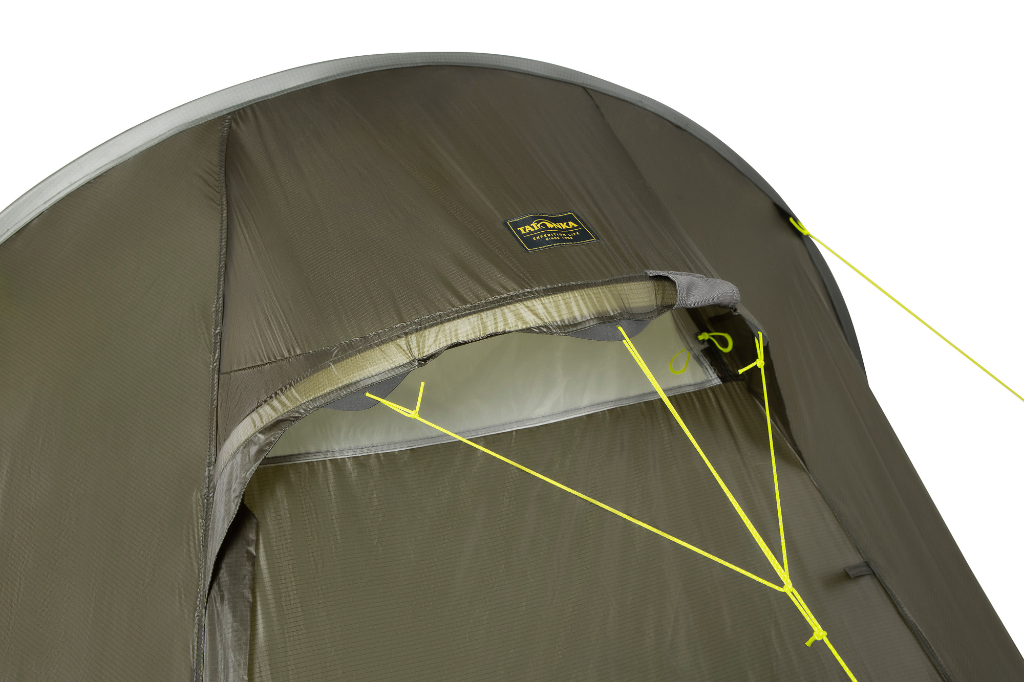 Tatonka Gargia 3 stone grey olive grau 3-Personen-Zelte - Detailansicht Zelt, Campen, Zelt in den Bergen, Natur, Draußen, Tatonka Gargia 3 stone grey olive grau 3-Personen-Zelte - Detailansicht