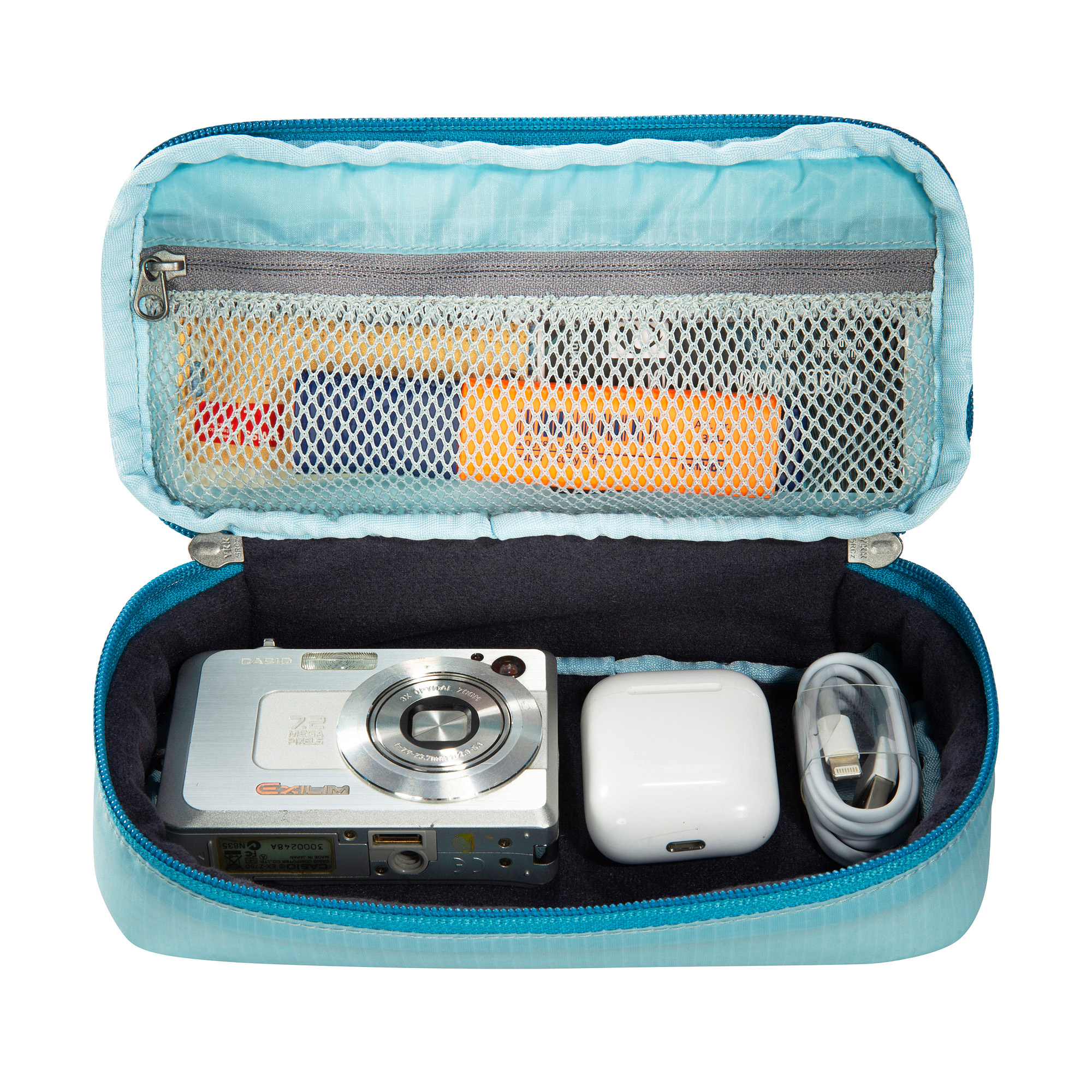 Tatonka SQZY Padded Pouch S light blue blau Reisezubehör - Detailansicht Erste Hilfe, Elektronik, Kamera, Digitale Kamera, Tatonka SQZY Padded Pouch S light blue blau Reisezubehör - Detailansicht