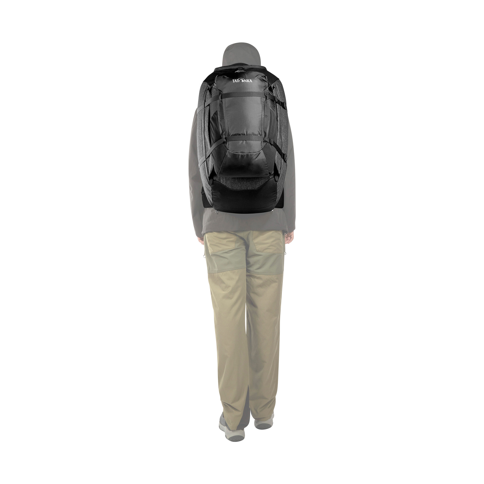 Tasche, Rucksack, Erwachsener, Mann, Person, Tatonka Great Escape 60+15 black schwarz Reiserucksäcke - Detailansicht