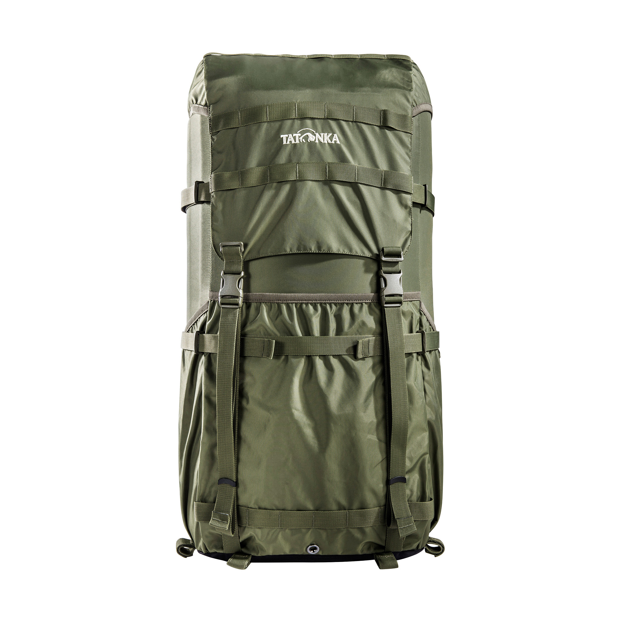 Tatonka Packsack 2 Lastenkraxe olive grün Trekkingrucksäcke - Ansicht frontal-vorne Tasche, Rucksack, Tatonka Packsack 2 Lastenkraxe olive grün Trekkingrucksäcke - Ansicht frontal-vorne