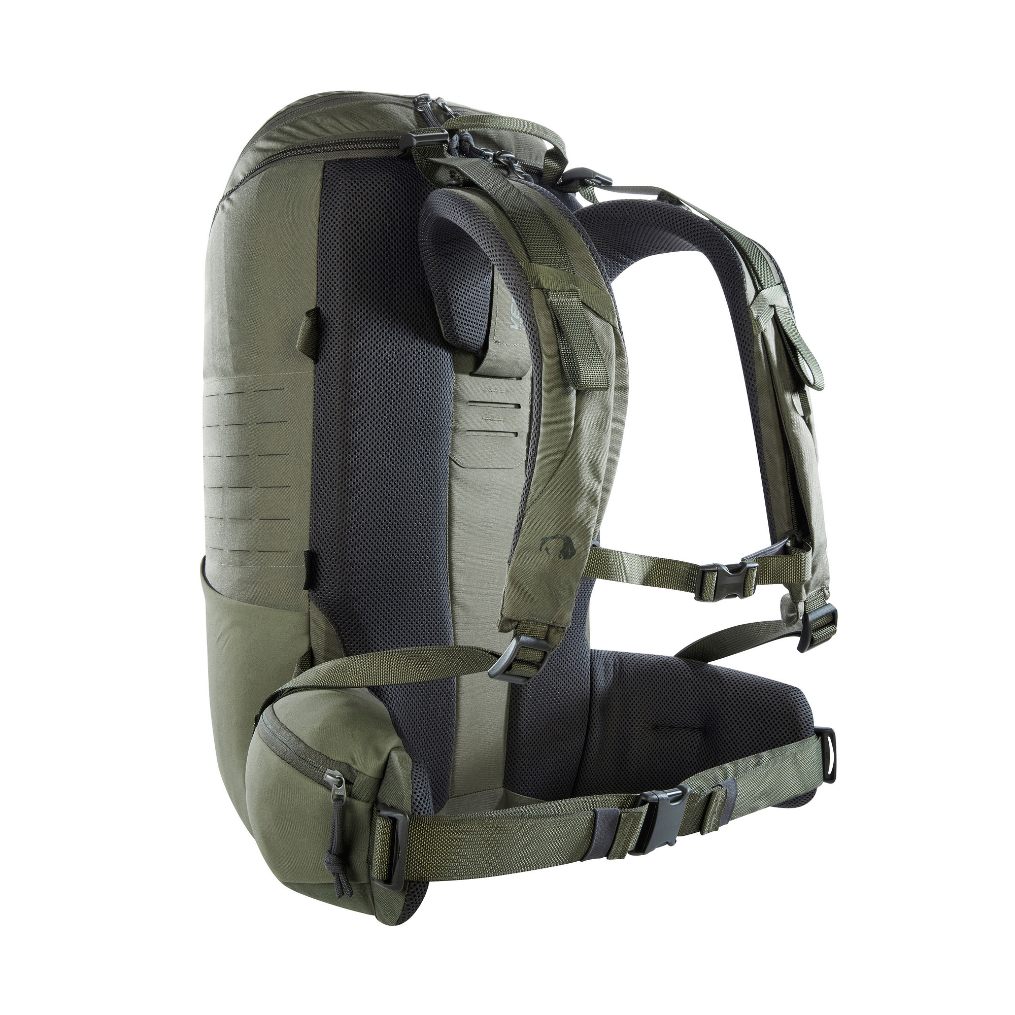 Tatonka EDC Pack 30 BC stone grey olive grau Wanderrucksäcke - Ansicht seitlich-hinten Tasche, Rucksack, Tatonka EDC Pack 30 BC stone grey olive grau Wanderrucksäcke - Ansicht seitlich-hinten