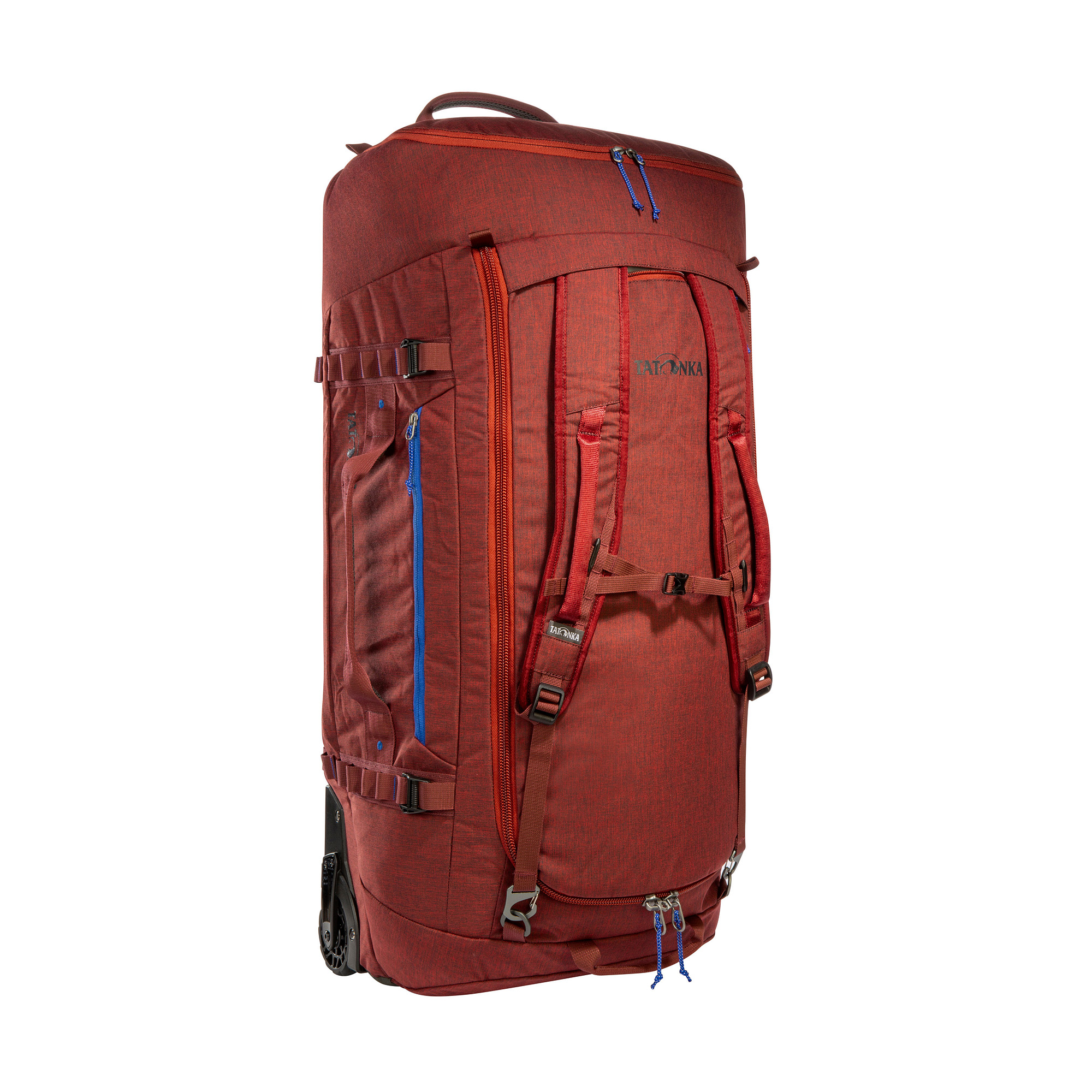 Tatonka Duffle Roller 105 tango red rot Trolleys & Koffer - Ansicht seitlich-vorne Tasche, Rucksack, Gepäck, Tatonka Duffle Roller 105 tango red rot Trolleys & Koffer - Ansicht seitlich-vorne