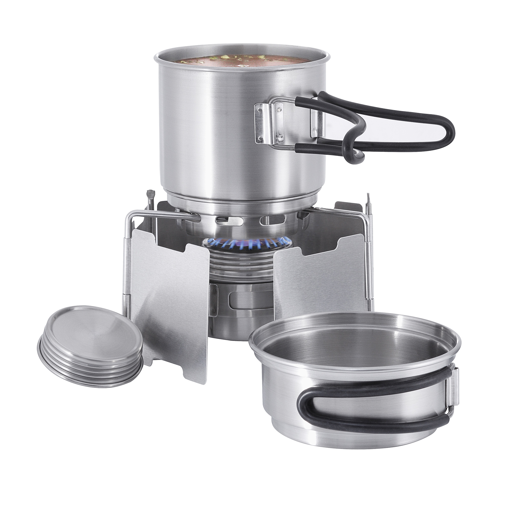 Tatonka Alcohol Burner Set Kochgeschirr - Ansicht seitlich-vorne Gerät, Elektrisches Gerät, Tatonka Alcohol Burner Set Kochgeschirr - Ansicht seitlich-vorne