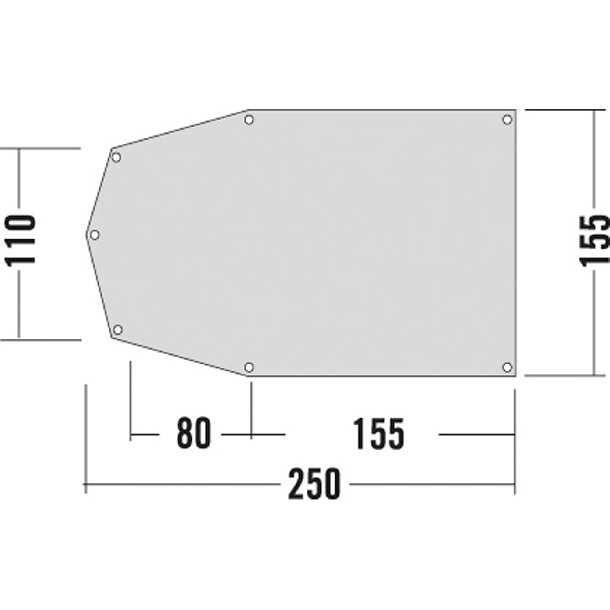 Tatonka Zeltuntl. 250 x 155cm Zeltunterlagen - Ansicht seitlich-vorne Weißes Brett, Tatonka Zeltuntl. 250 x 155cm Zeltunterlagen - Ansicht seitlich-vorne