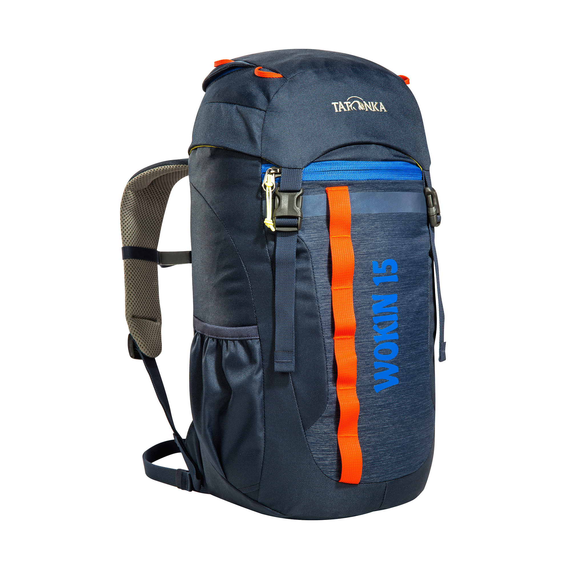 Tatonka Wokin 15 navy blau Kinderrucksäcke - Ansicht seitlich-vorne Tasche, Rucksack, Tatonka Wokin 15 navy blau Kinderrucksäcke - Ansicht seitlich-vorne