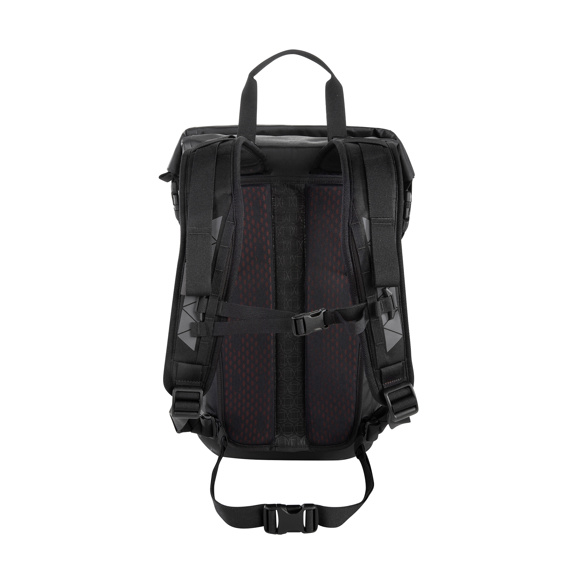 Tasche, Rucksack, Tatonka Commuter Rolltop 25 WP black schwarz Tagesrucksäcke - Ansicht frontal-hinten