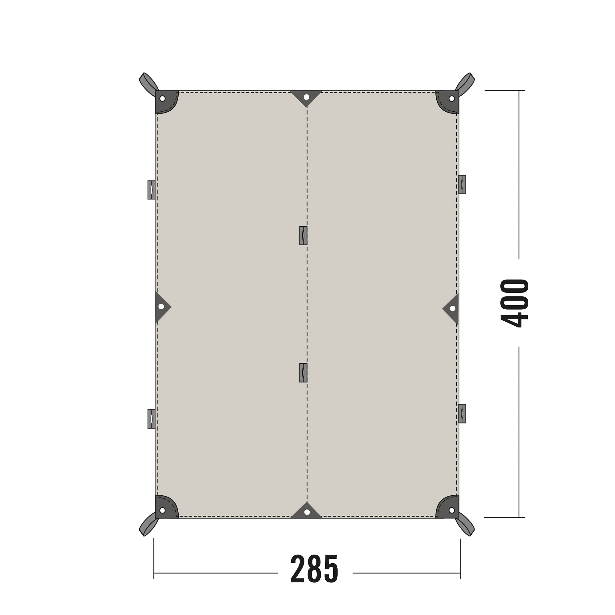 Tatonka Tarp 4 TC sand beige braun Tarps - Detailansicht Tatonka Tarp 4 TC sand beige braun Tarps - Detailansicht