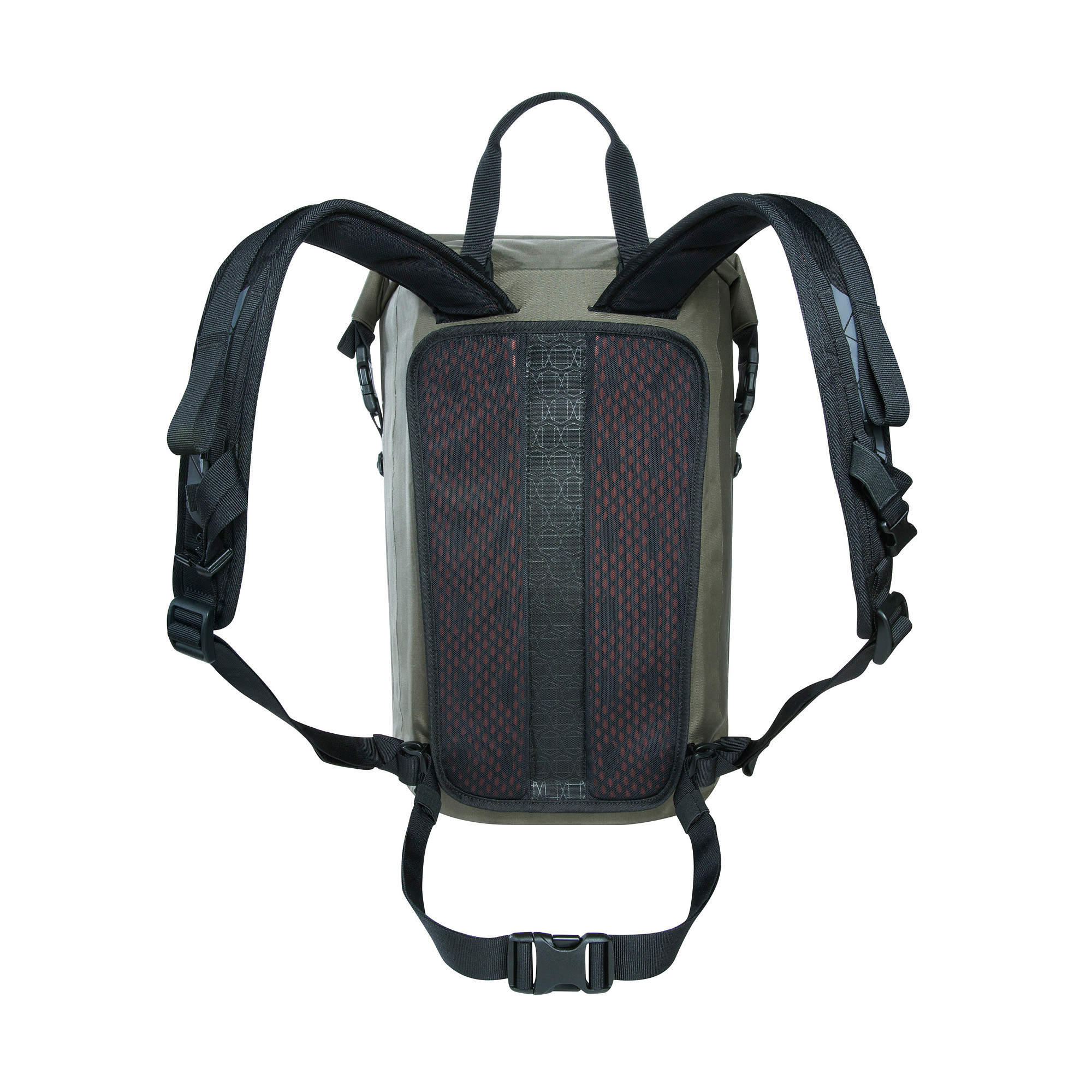 Tasche, Rucksack, Tatonka Commuter Rolltop 25 WP stone grey olive grau Tagesrucksäcke - Detailansicht