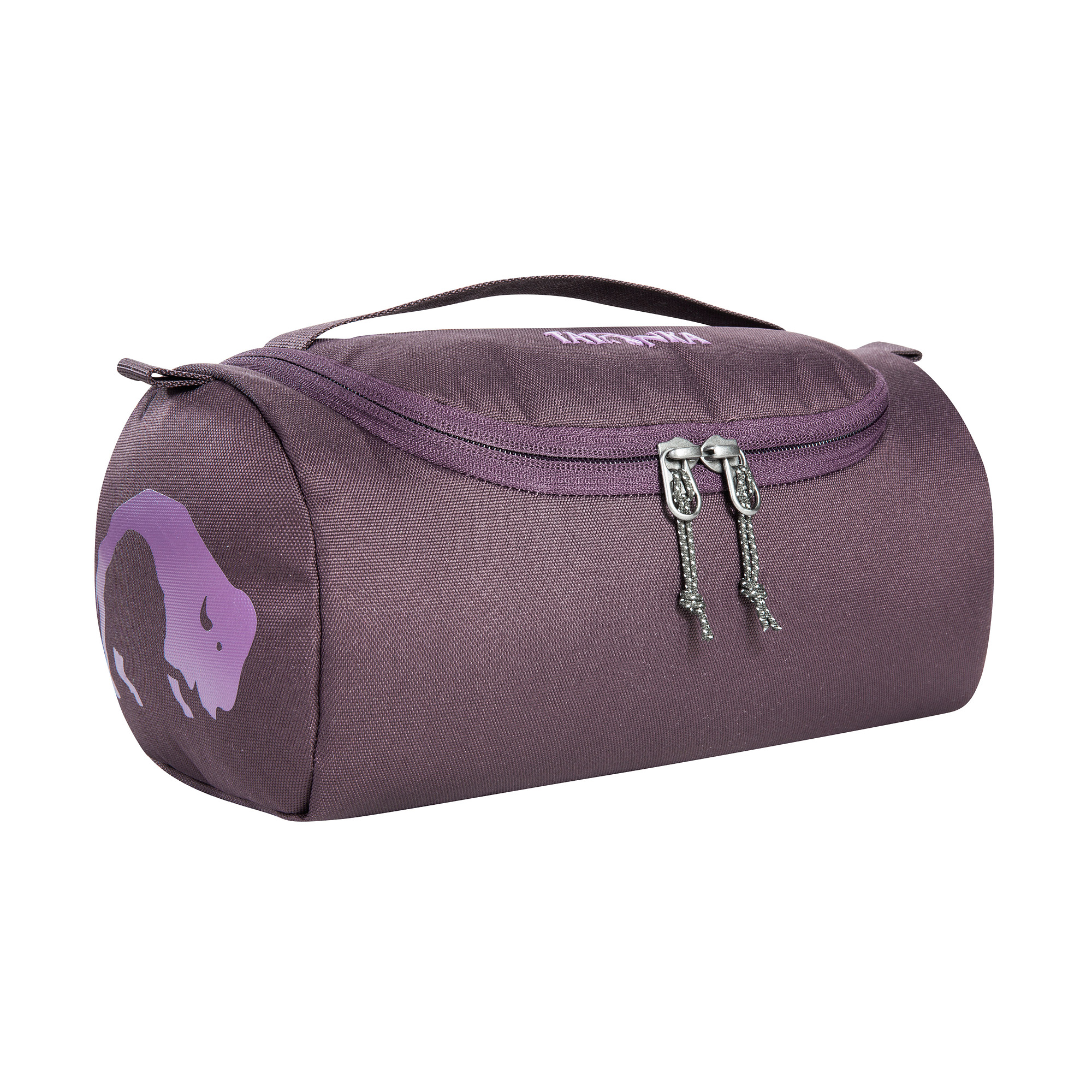 Zubehor, Tasche, Handtasche, Tatonka Care Barrel midnight plum lila Kulturbeutel - Ansicht seitlich-vorne