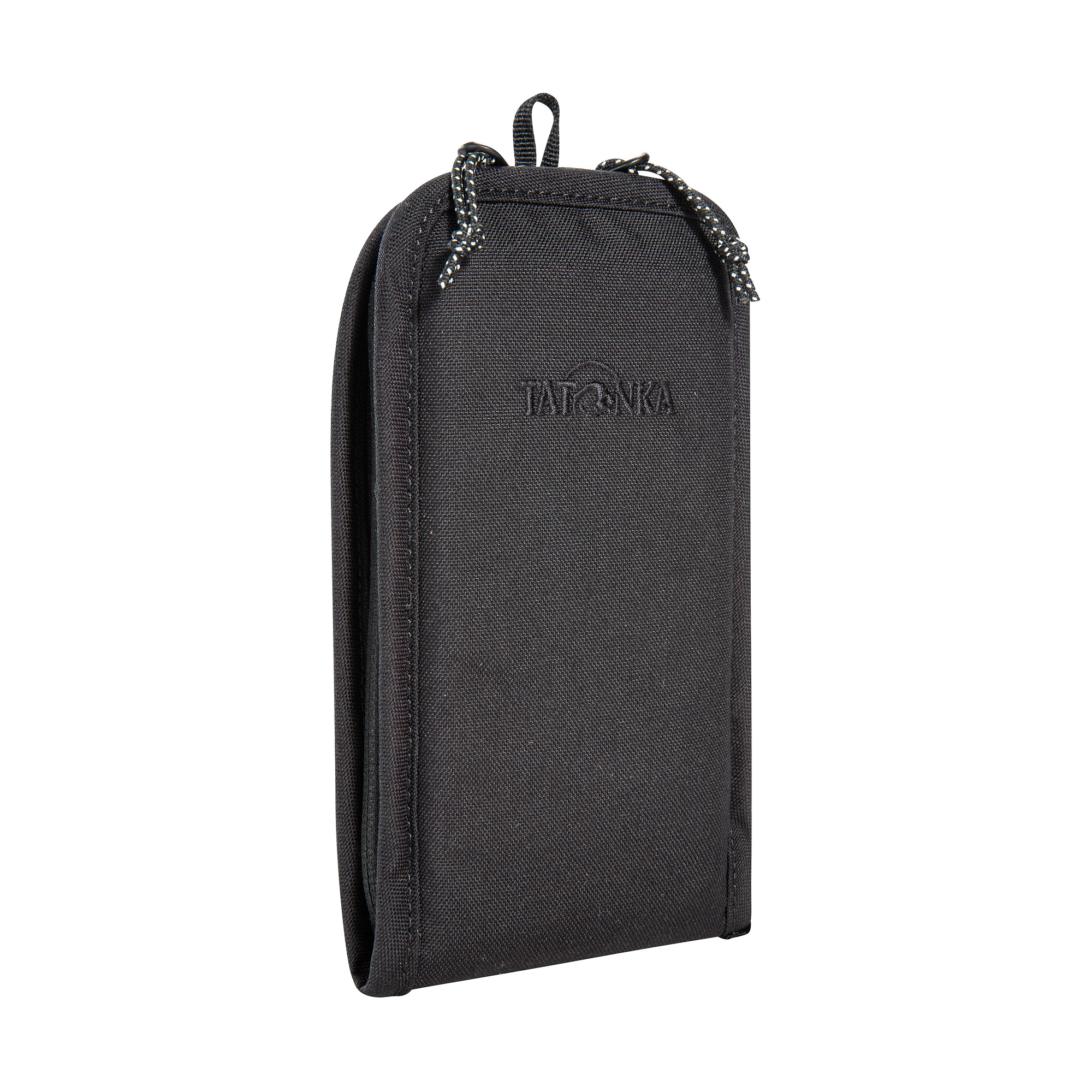 wallet, pouch, zipper, schwarz, Gewebe, Tatonka Smartphone Pouch 6,2" BC black schwarz - Ansicht seitlich-vorne