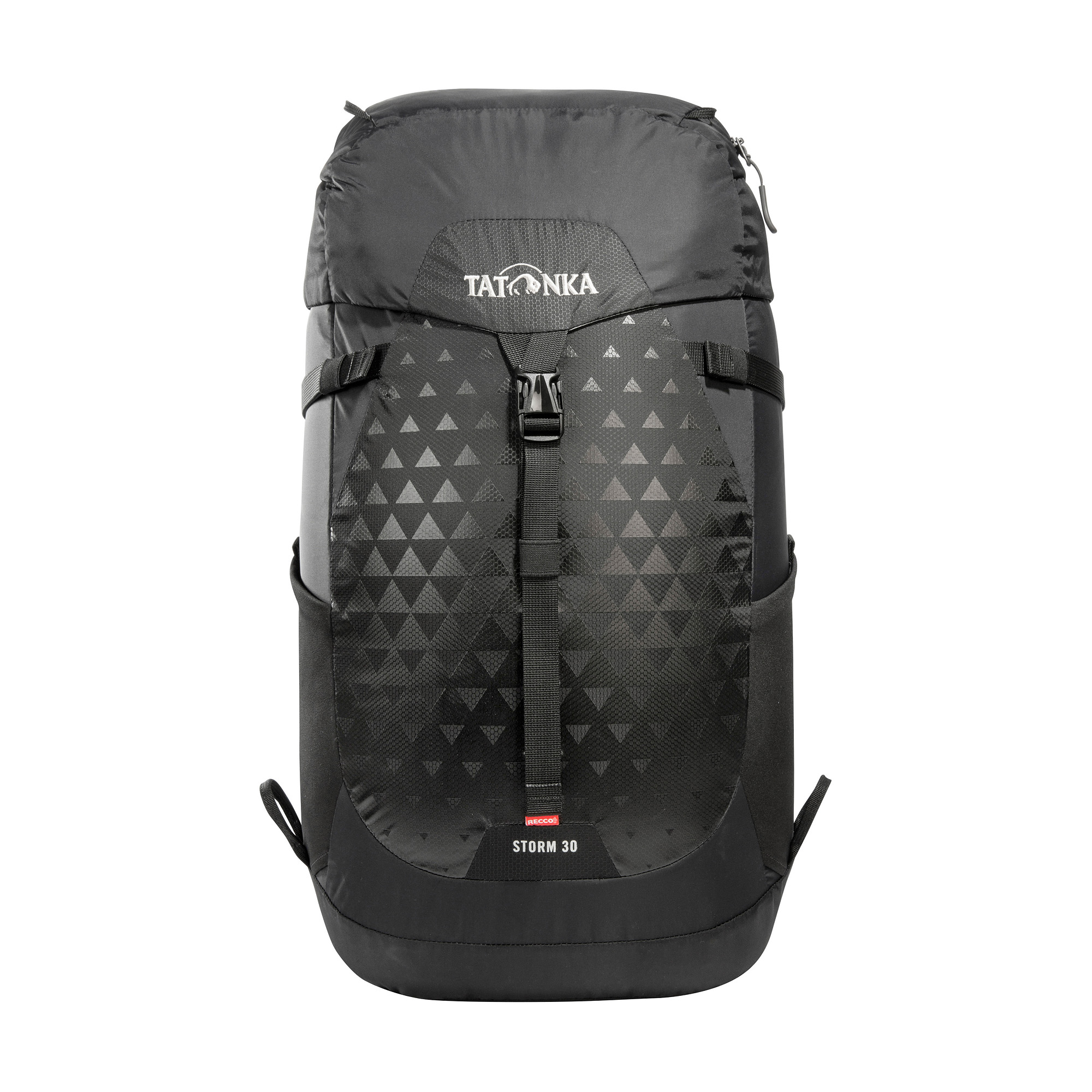 Tatonka Storm 30 RECCO black schwarz Wanderrucksäcke - Ansicht frontal-vorne Tasche, Rucksack, Tatonka Storm 30 RECCO black schwarz Wanderrucksäcke - Ansicht frontal-vorne