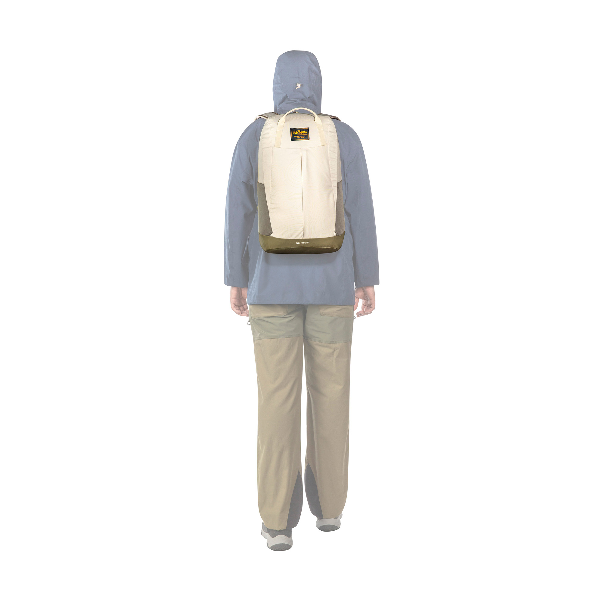 Tatonka City Pack 20 brown rice curve braun Tagesrucksäcke - Detailansicht Mantel, Erwachsener, Männlich, Mann, Person, Tatonka City Pack 20 brown rice curve braun Tagesrucksäcke - Detailansicht