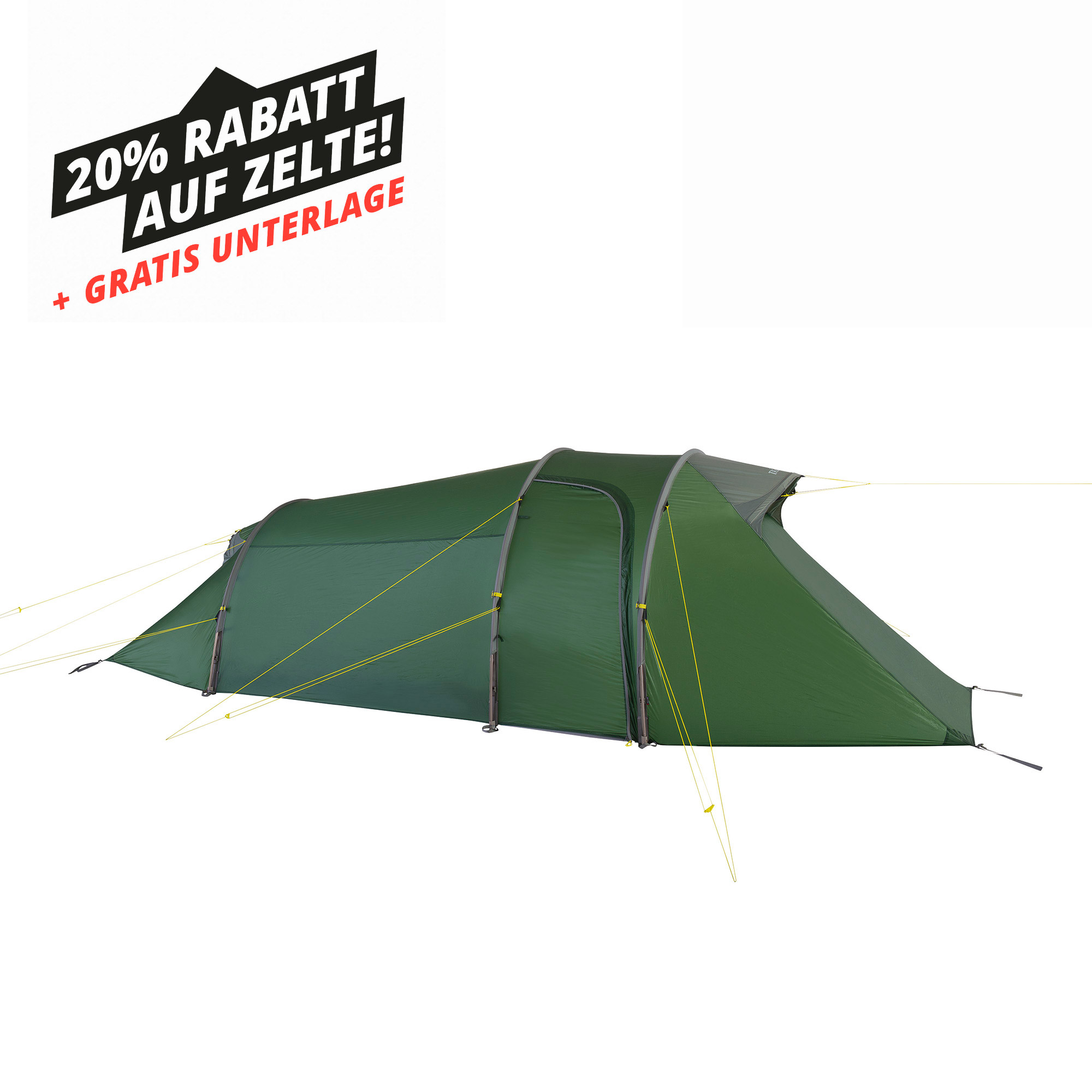Zelt, Campen, Zelt in den Bergen, Natur, Draußen, Zelt, Campen, Zelt in den Bergen, Natur, Draußen, Zelt, Campen, Zelt in den Bergen, Natur, Draußen, Tatonka Okisba green grün 2-Personen-Zelte - Ansicht seitlich-vorne