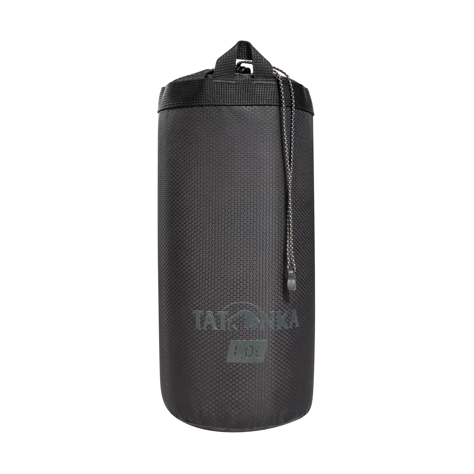 Tatonka Thermo Bottle Cover 1l black schwarz Kühltaschen - Ansicht seitlich-vorne Flasche, Wasserflasche, Tatonka Thermo Bottle Cover 1l black schwarz Kühltaschen - Ansicht seitlich-vorne