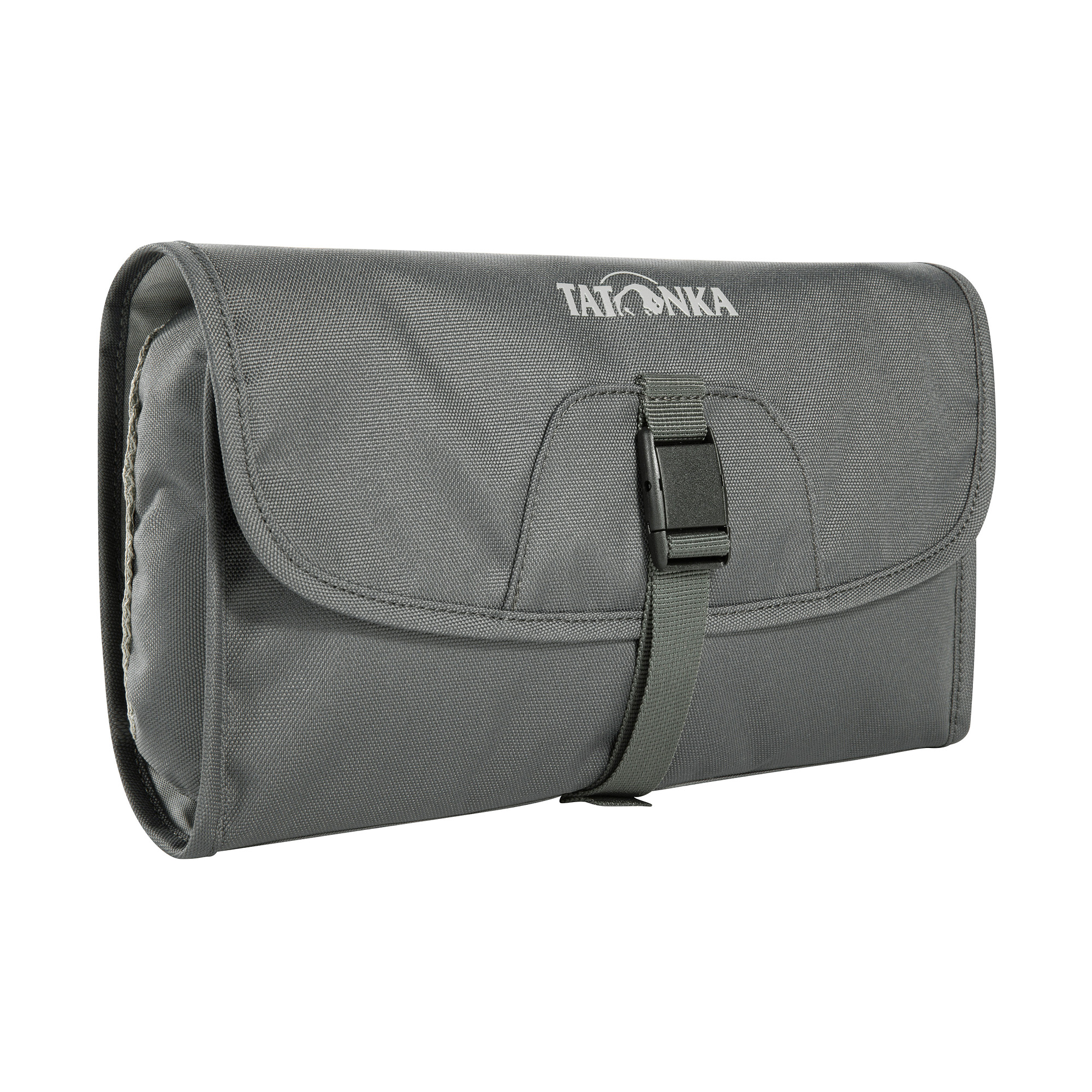 Zubehor, Tasche, Handtasche, Tatonka Small Travelcare titan grey grau Kulturbeutel - Ansicht seitlich-vorne