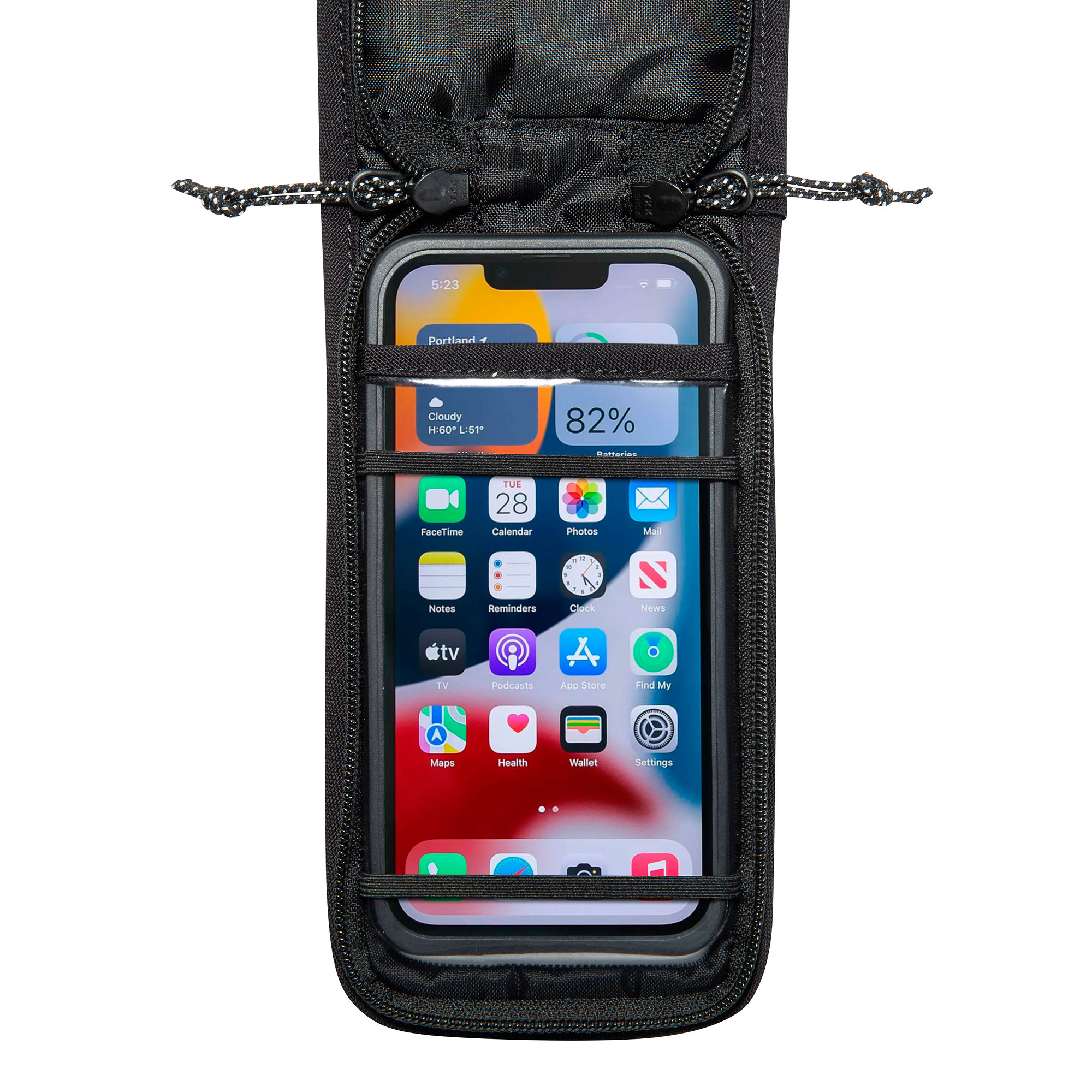 Hülle, Smartphone-Hülle, Handy-Schutzhülle, Telefon-Schutzhülle, Kartenfach, Tatonka Smartphone Pouch 6,2" BC black schwarz - Detailansicht