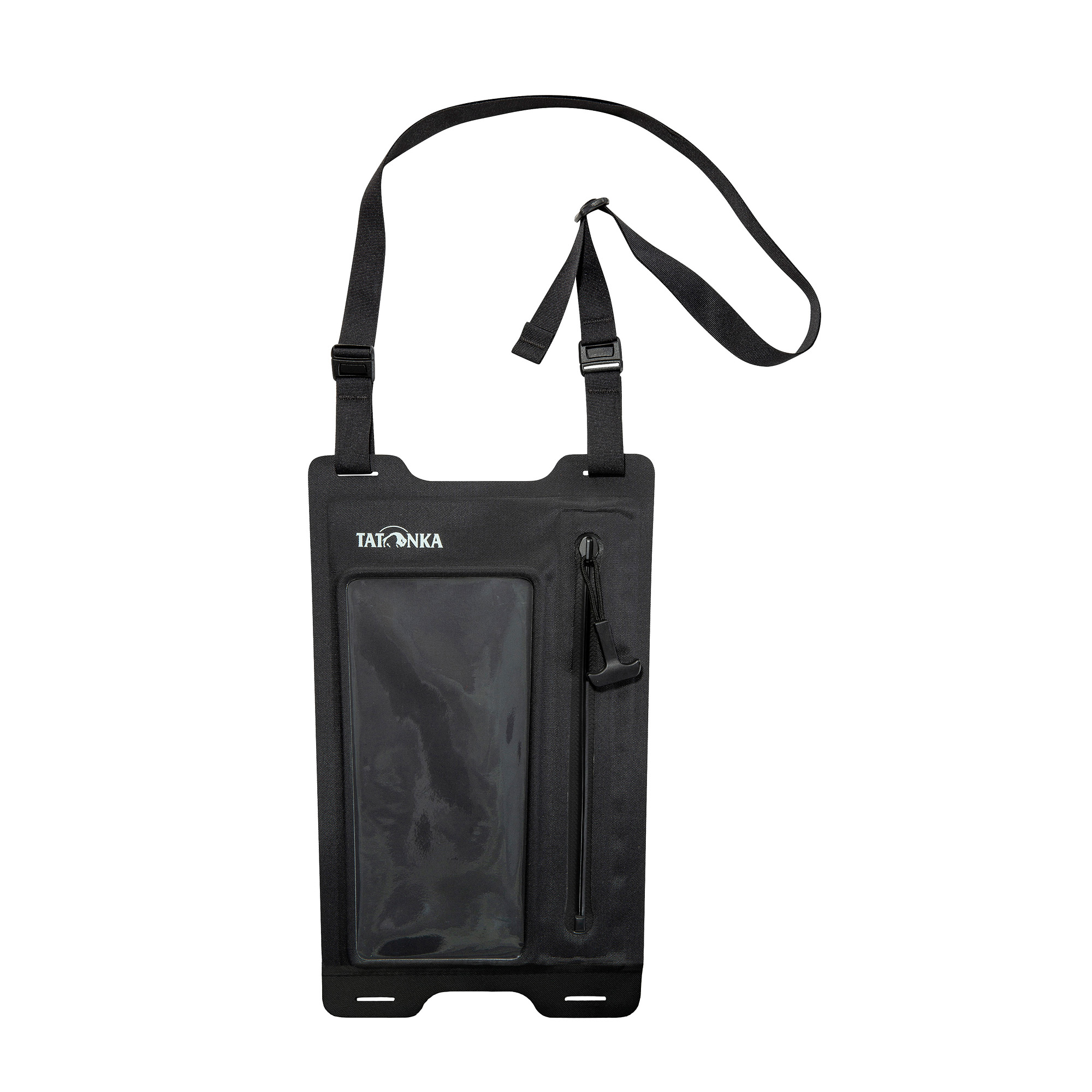 wasserfest, tasche, hülle, handy-tasche, enger schuh?, Tatonka WP Zip Neck Pouch L black schwarz - Ansicht seitlich-vorne