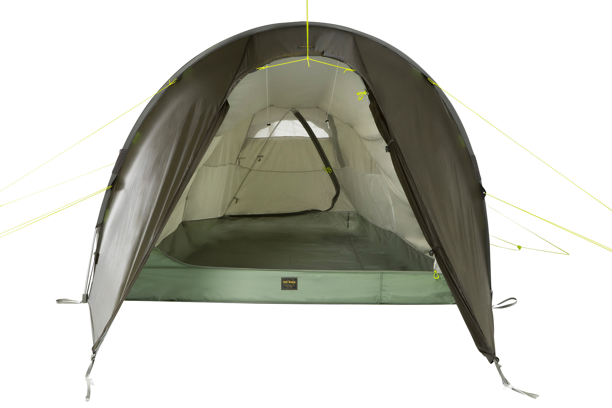 Tatonka Gargia 3 stone grey olive grau 3-Personen-Zelte - Detailansicht Zelt, Campen, Zelt in den Bergen, Natur, Draußen, Tatonka Gargia 3 stone grey olive grau 3-Personen-Zelte - Detailansicht