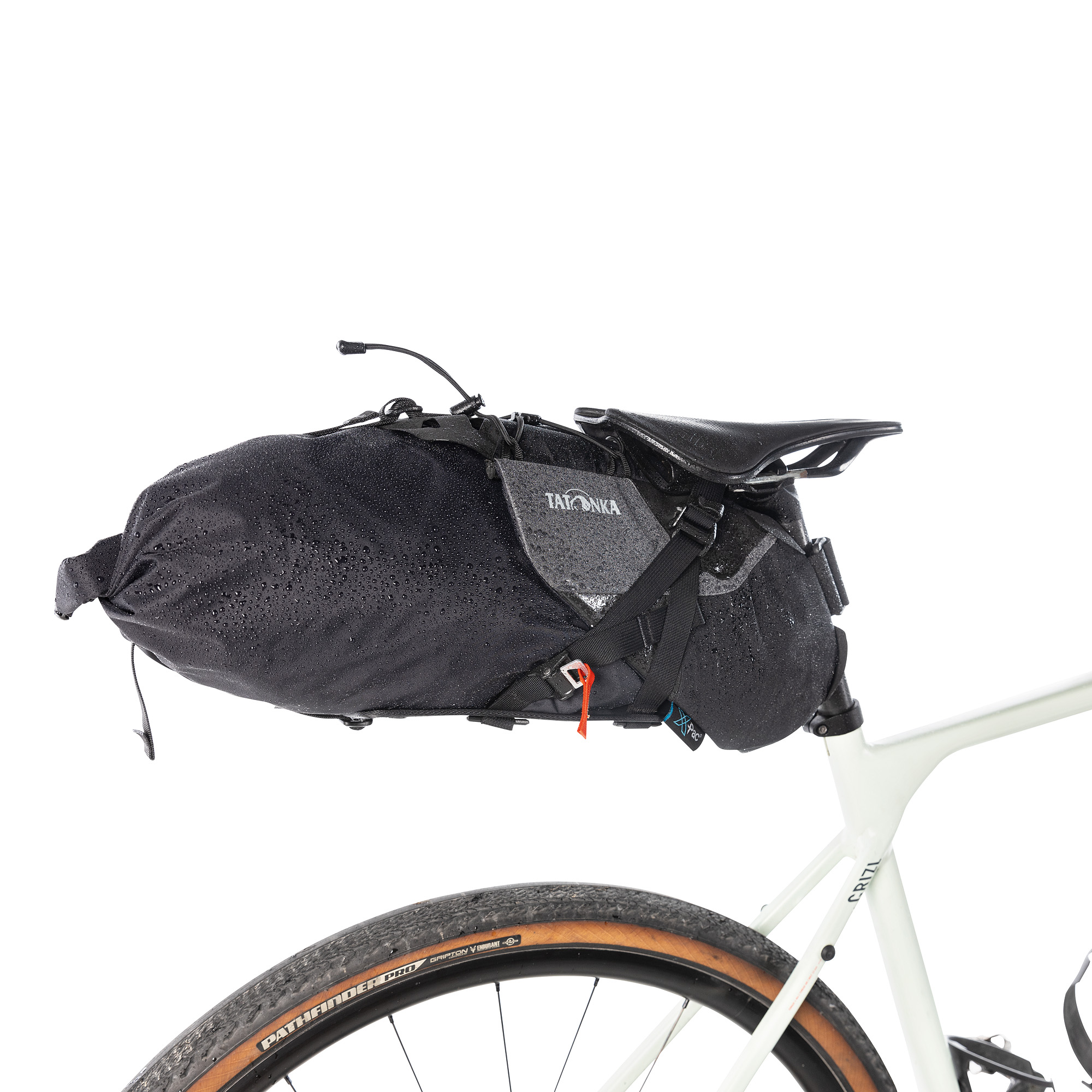 Maschine, Rad, Fahrrad, Fahrzeug, Tasche, Tatonka Saddle Stuffbag Holder black schwarz - Detailansicht