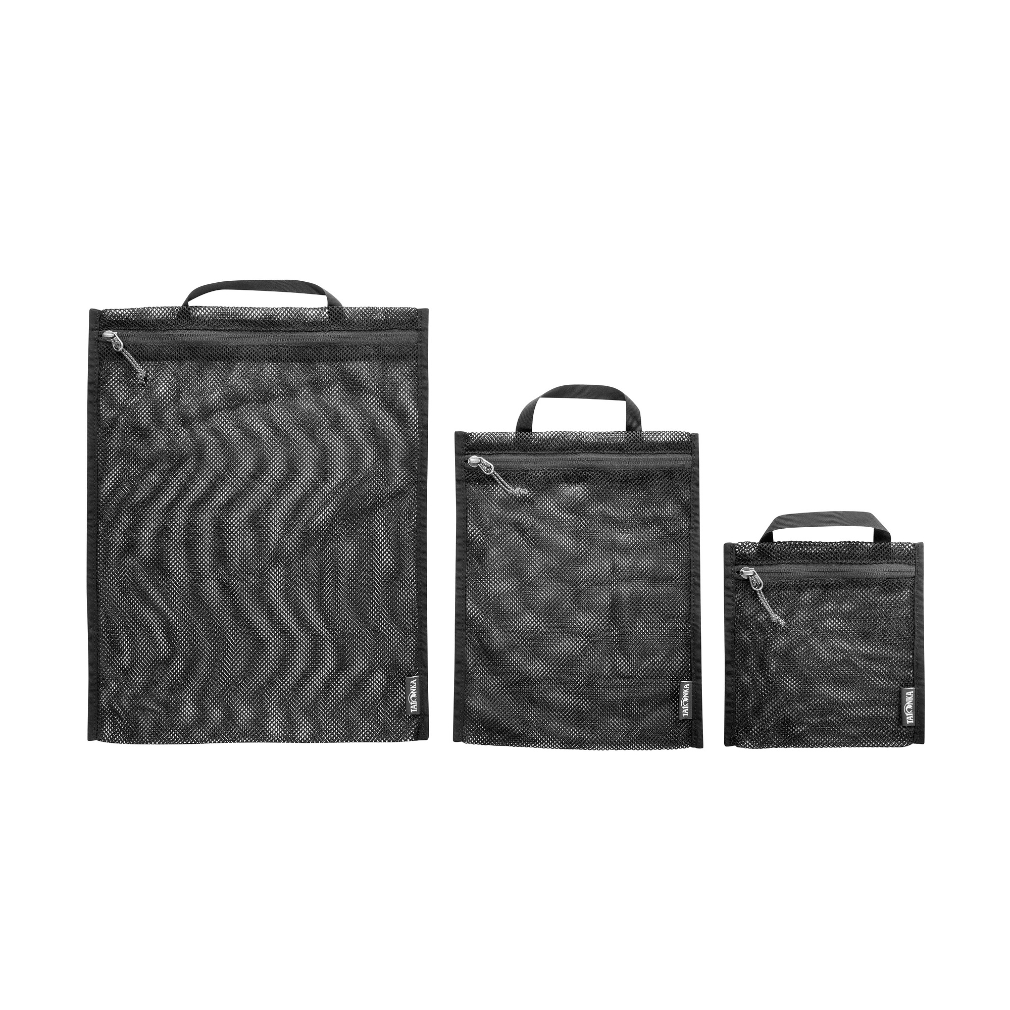 Tatonka Mesh Pocket Set III black schwarz Rucksack-Zubehör - Ansicht seitlich-vorne Tasche, Zubehör, Handtasche, Aktentasche, Tatonka Mesh Pocket Set III black schwarz Rucksack-Zubehör - Ansicht seitlich-vorne
