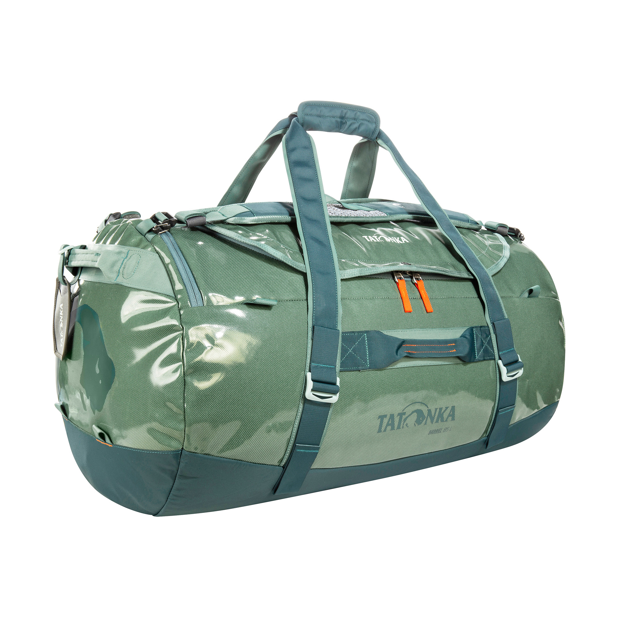 Tatonka Barrel 85 sage green grün Reisetaschen - Ansicht seitlich-vorne Zubehor, Tasche, Handtasche, Gepäck, Tatonka Barrel 85 sage green grün Reisetaschen - Ansicht seitlich-vorne